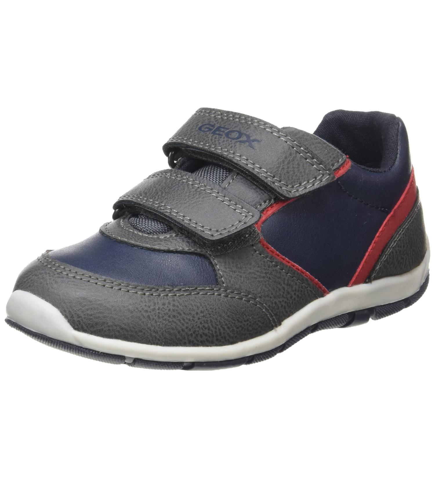 Geox Boy's B Heira Sneakers - 6 UK Child - Dark Grey Blue - Buy Online on GoSupps.com