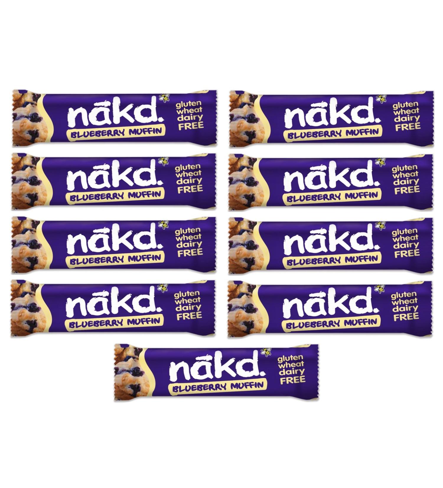 Nakd Blueberry Muffin - Nakd Raw Fruit Bars - 35g Each - Gluten Free & Sugar Free