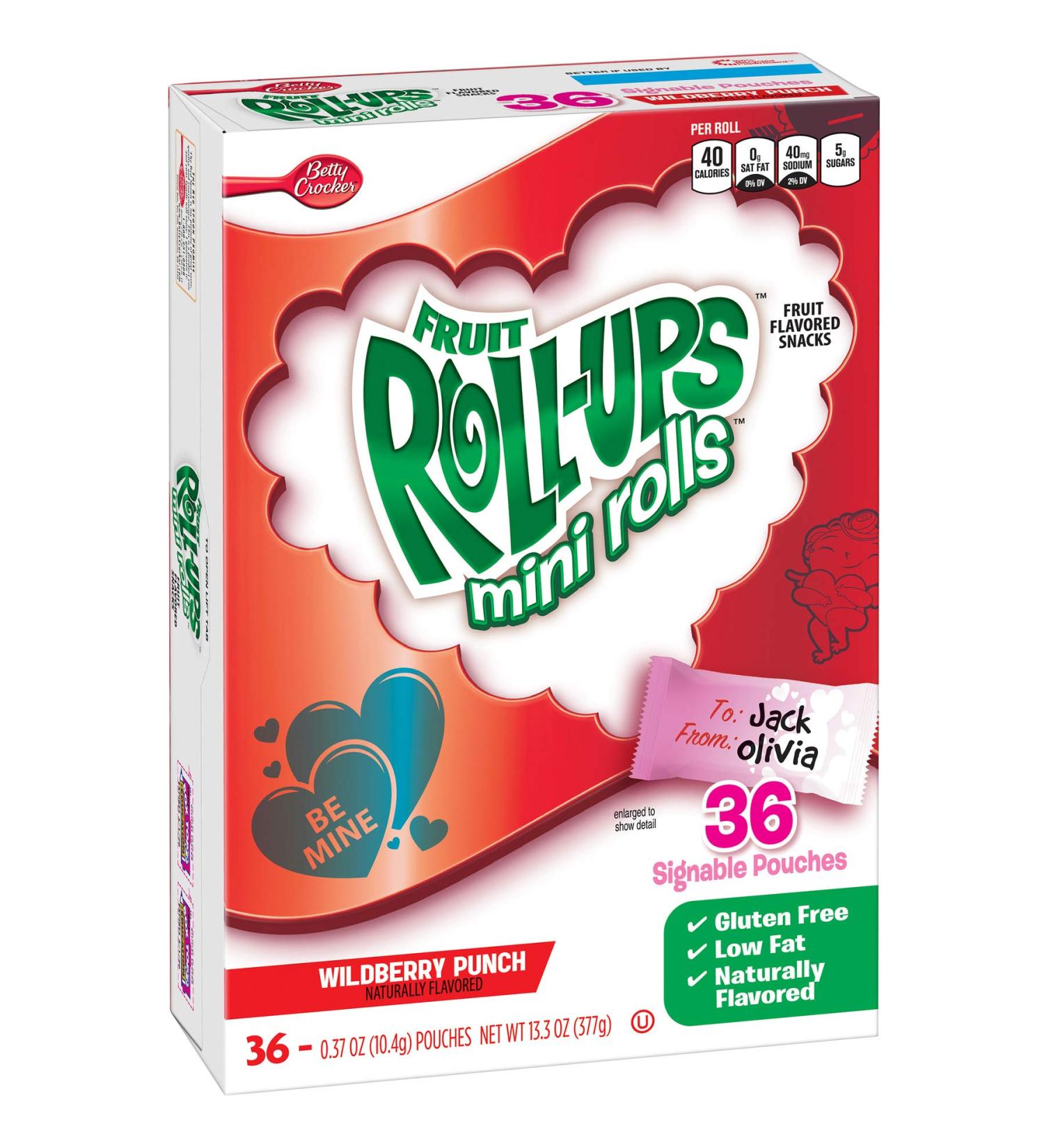 Betty Crocker Wildberry Punch Fruit Roll-Ups Mini Rolls 0.37 Oz 72 Count - Pack of 2 - Buy Online on GoSupps.com