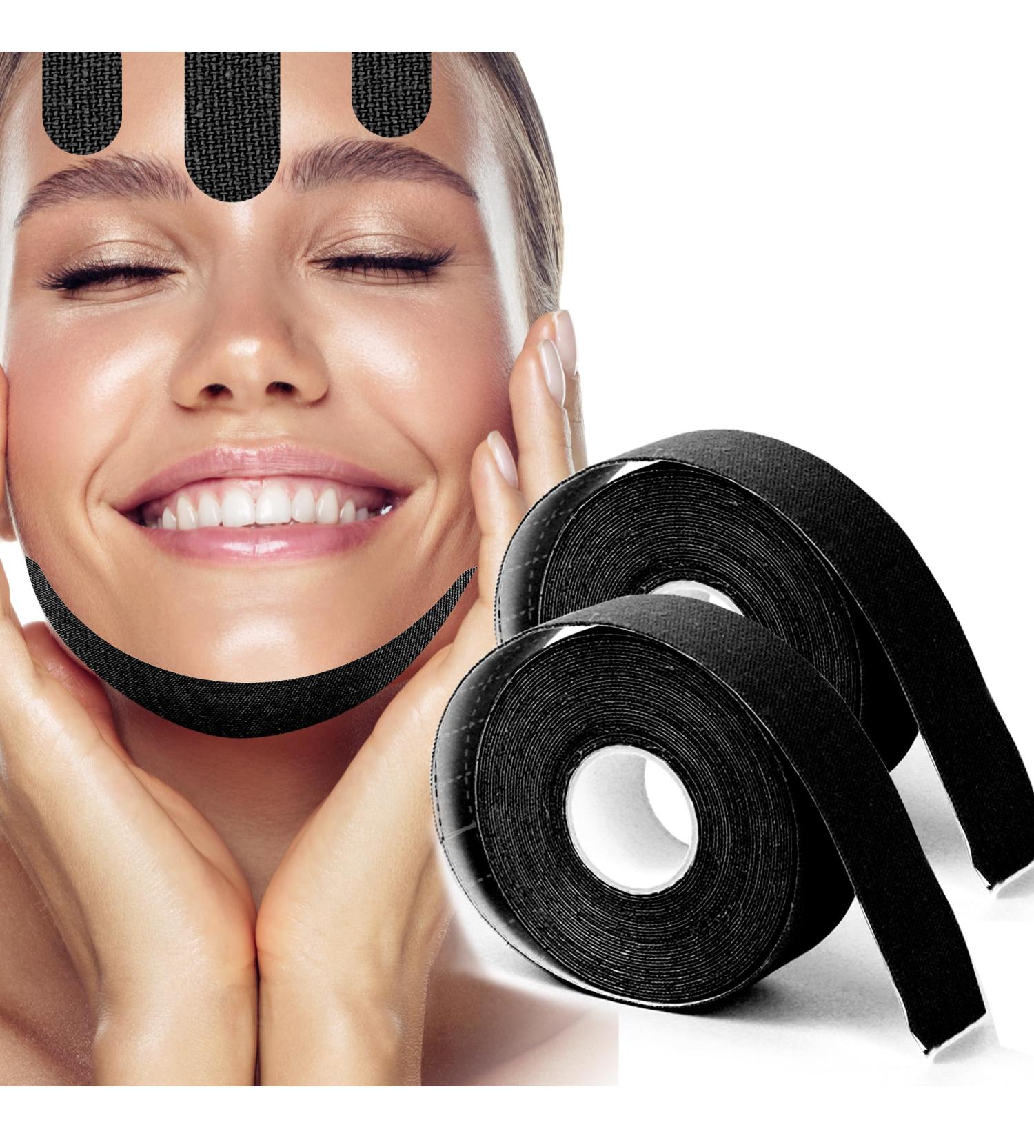 Akissos Face Tape - Forehead Wrinkle Patches & Face Lift Skin Lifting Tape for Eyes Neck Lips - 2.5cm x 5m - Buy Online on GoSupps.com