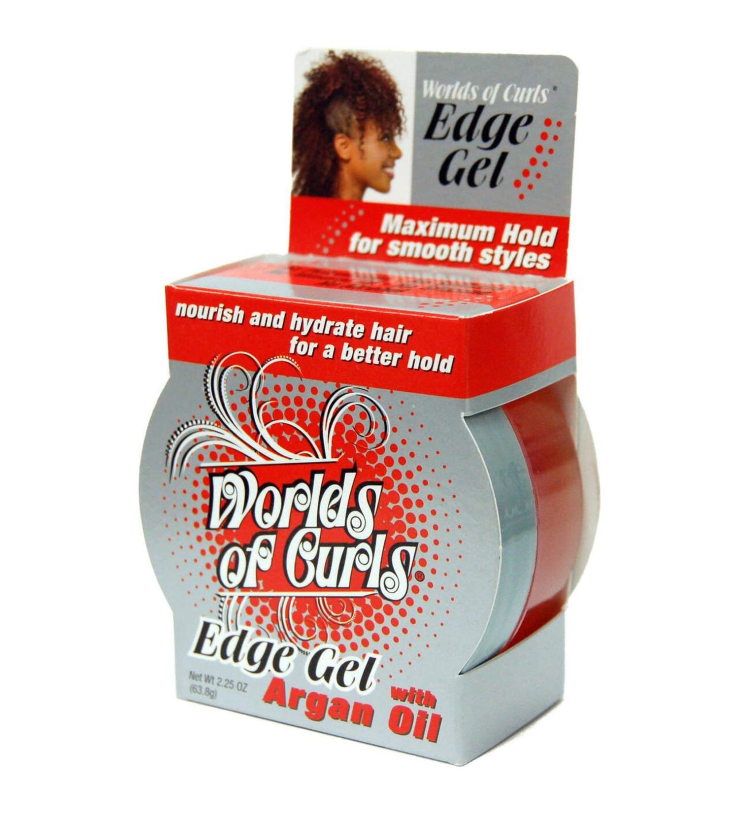 World Of Curls Worlds Of Curls Edge Gel Argan Oil Maximum Hold 2.25 Oz