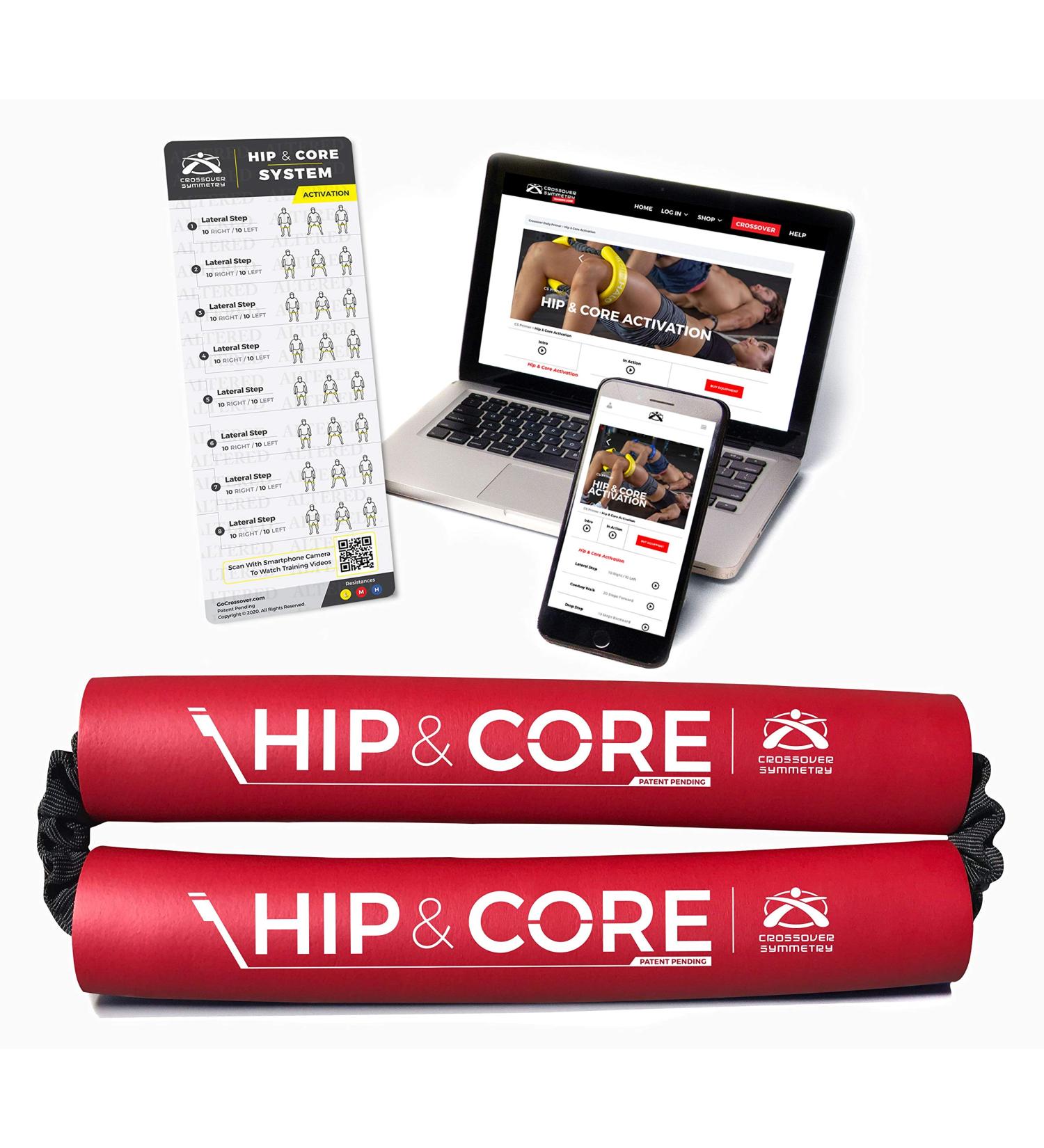 Crossover Symmetry Hip & Core System - Loop Resistance Bands for Strengthening Legs Hips and Glutes | Online Training Guide Included - Buy Online on GoSupps.com