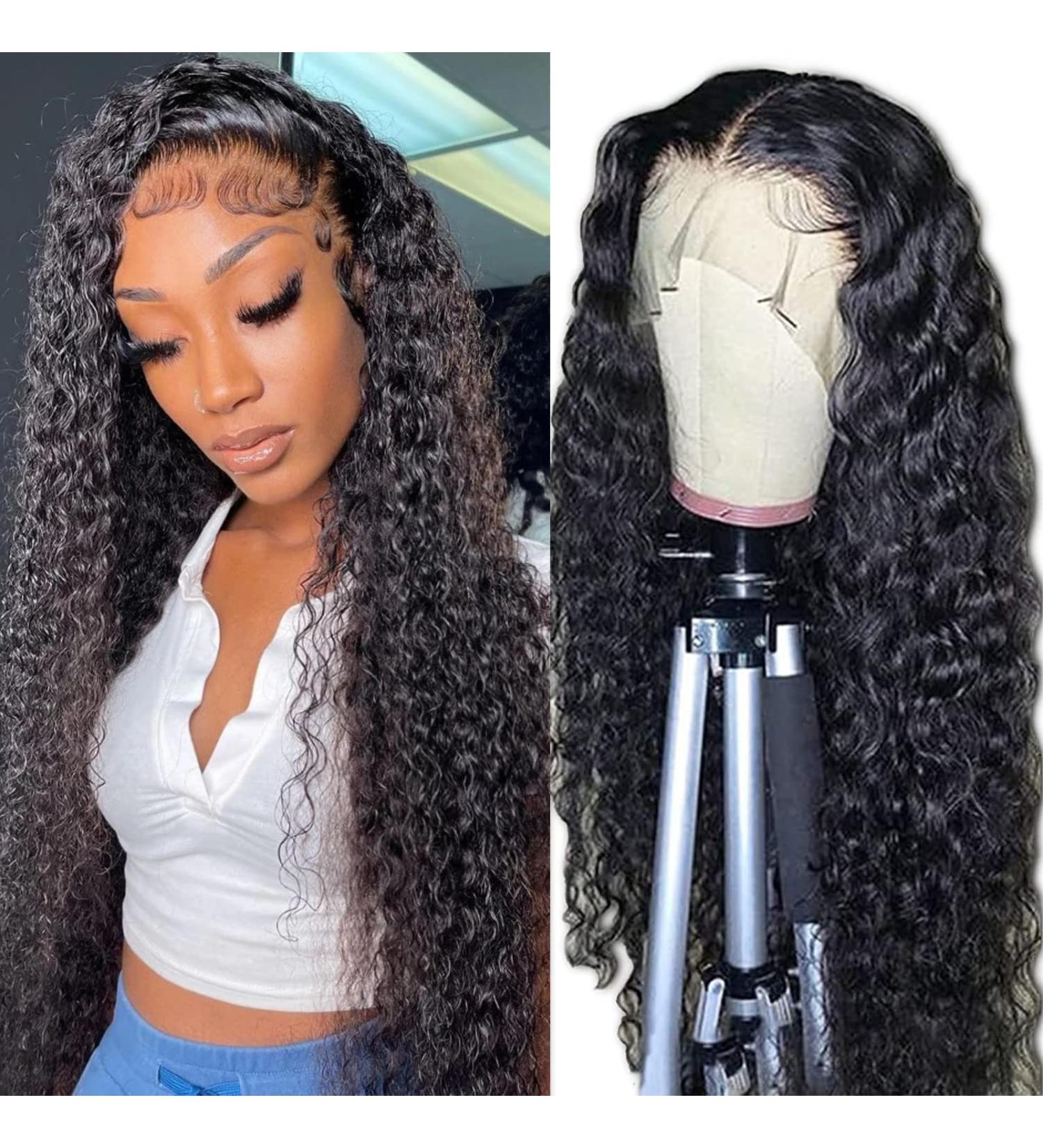 RECIFEYA 13x4 Deep Wave Lace Front Human Hair Wig | HD Lace | Pre Plucked | Glueless | 24 inch - Buy Online on GoSupps.com