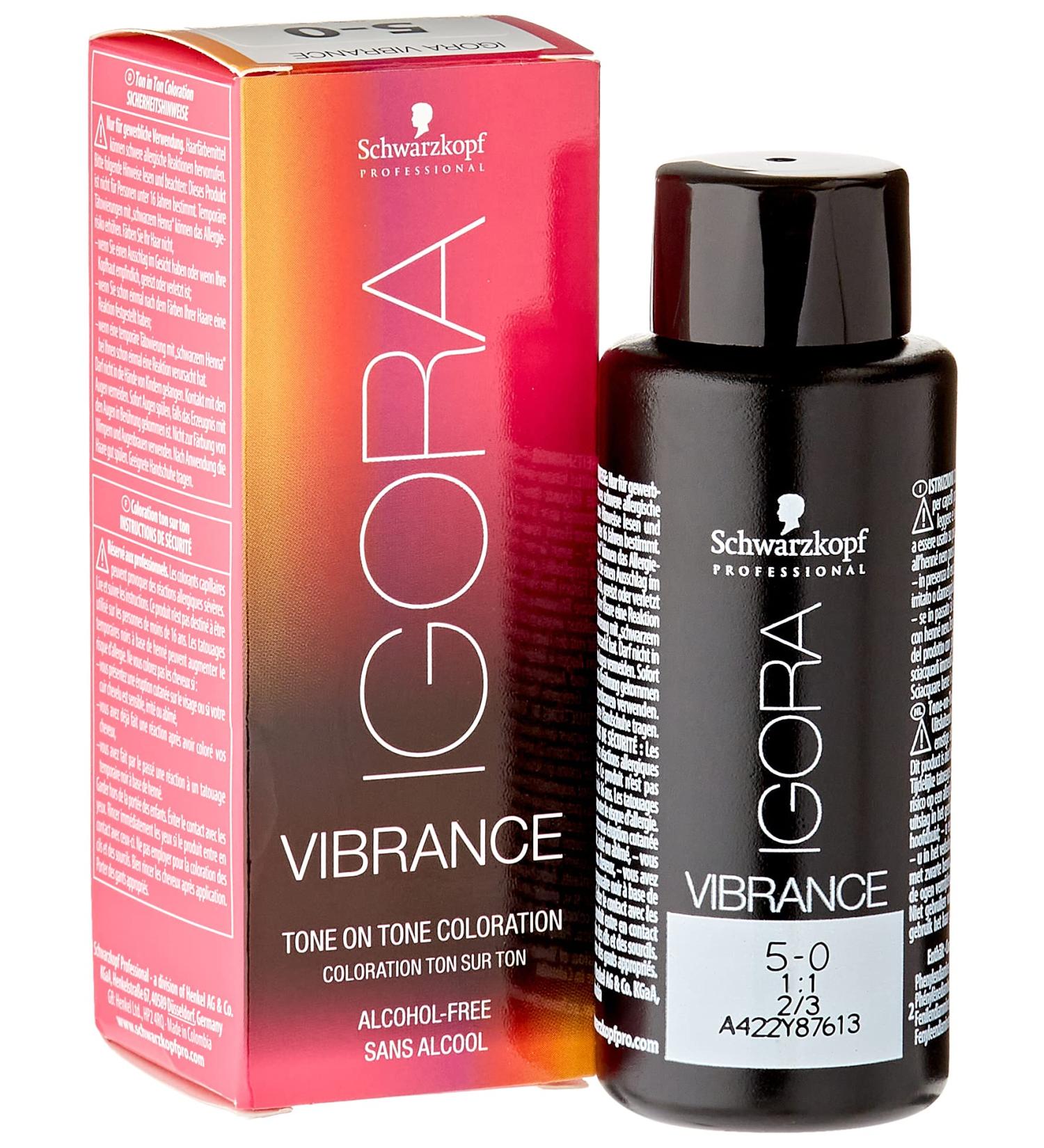 Schwarzkopf Igora Vibrance 5-0 Light Brown Hair Color 60ml - Buy Internationally Online - Buy Online on GoSupps.com