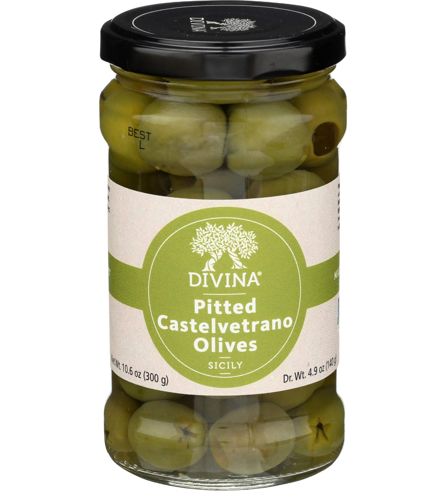 Divina Castelvetrano Pitted Olives - 4.9 oz | Savory Italian Delicacy - Buy Online on GoSupps.com