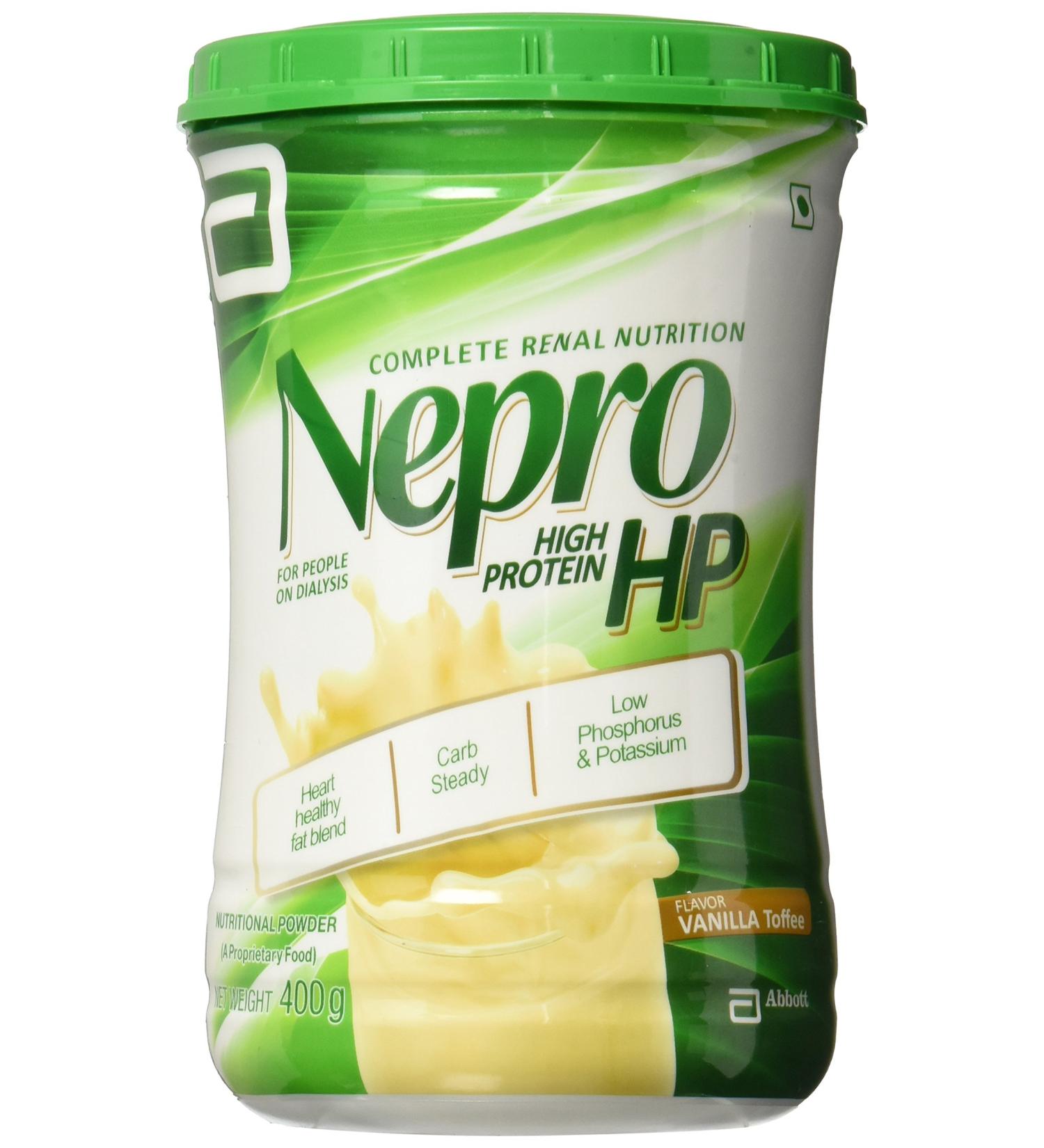 Abbott Nepro HP Powder Vanilla - Carb Steady Nutrition High Energy Feed - Vanilla (400 gms) For Renal Impairment & Dialysis Patients