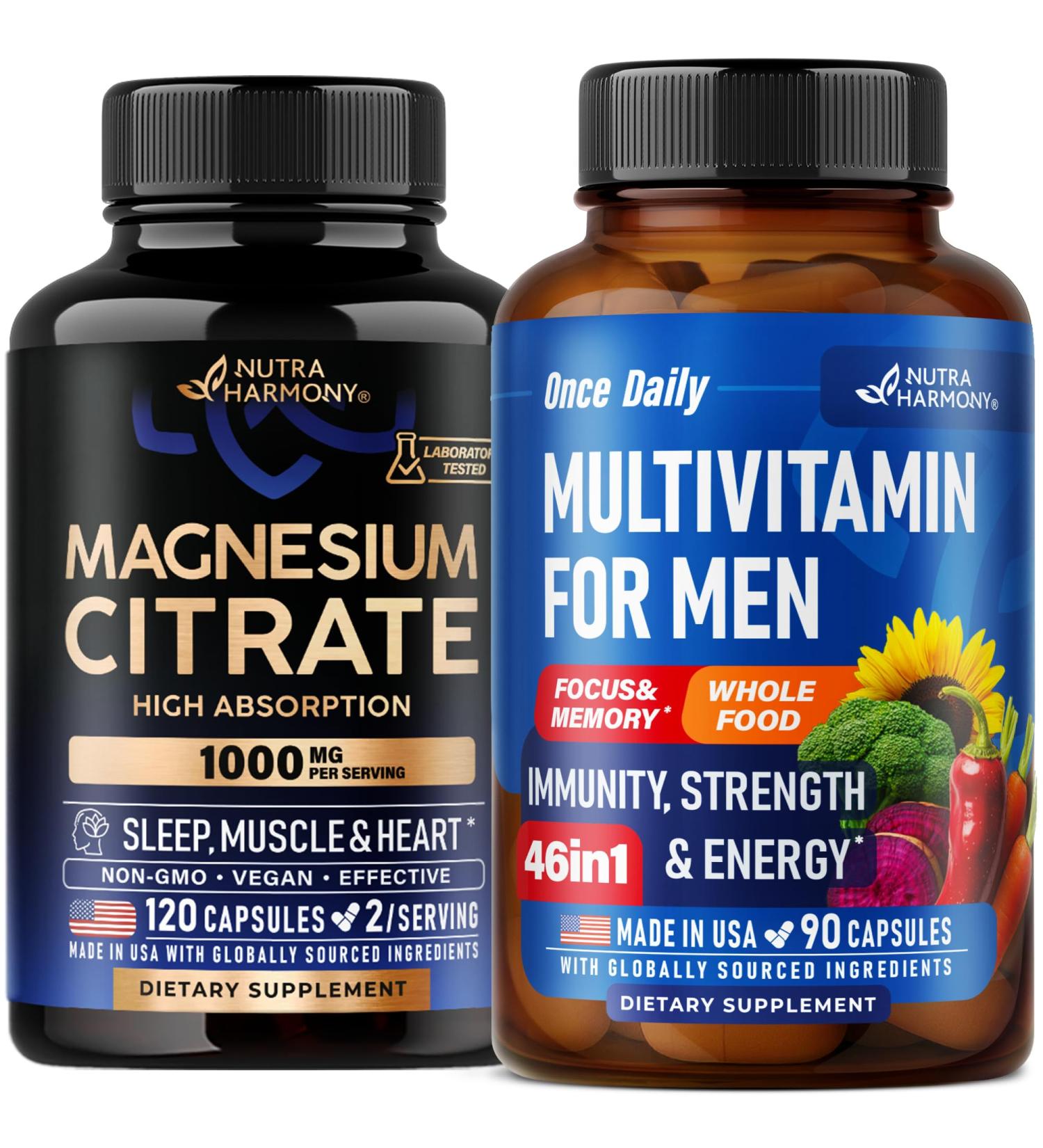 Magnesium Citrate & Multivitamins for Men Capsules
