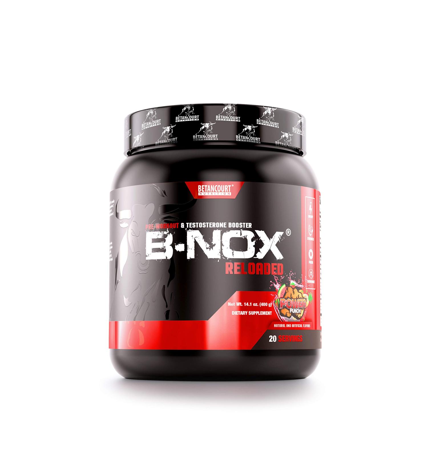 Betancourt Nutrition B-NOX Androrush Reloaded Pre-Workout and Testosterone Enhancer | Extra-Energy | Extra-Strength | Concentrated | Power Punch | 14.1 Ounce | 20 Servings - Buy Online on GoSupps.com