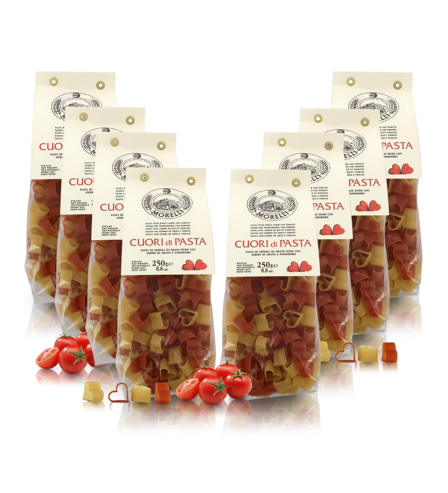 Antico Pastificio Morelli 1860 Srl Heart-Shaped Wheat Germ Pasta with Tomato - 8 x 250 g - Buy Online on GoSupps.com