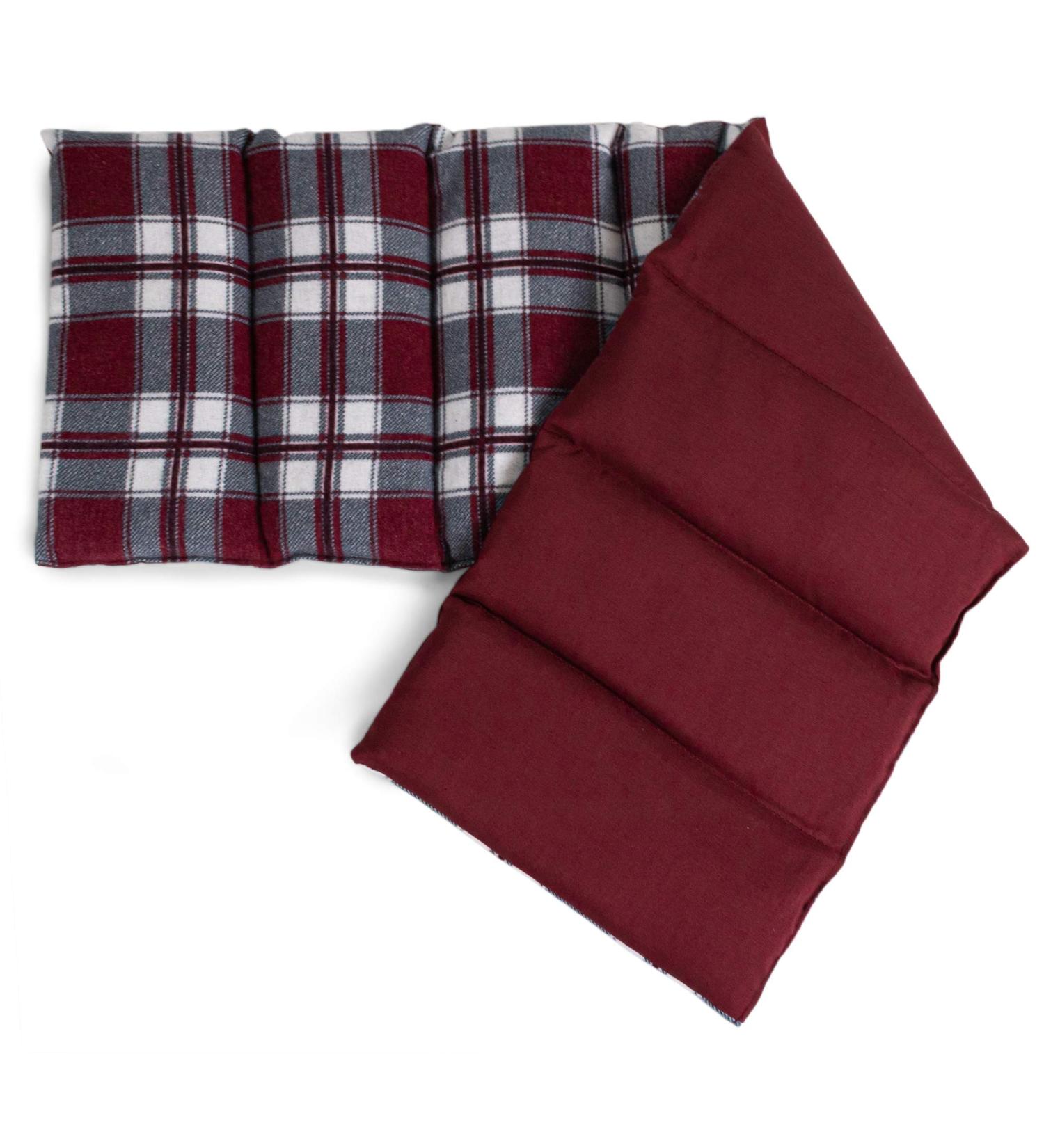 Buy Cherry Stone Pillow 75x20cm - Large 8-Chamber Heat & Grain Pillow (Flannel Check-Red) for Ultimate Comfort - International Shipping Available - Buy Online on GoSupps.com