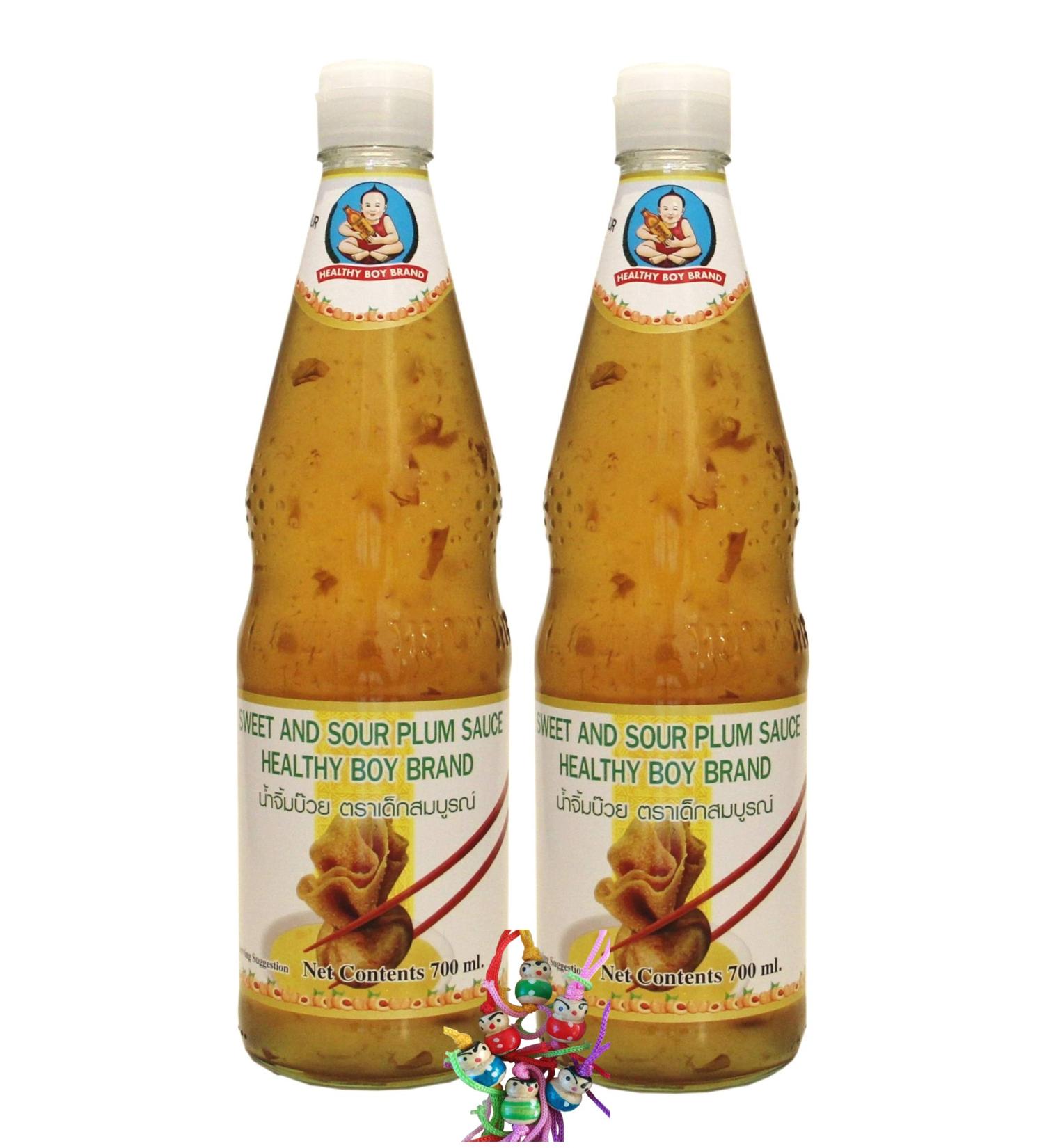 Yoaxia - 2 Series Pack - 2x 700ml Healthy Boy Boy Brand Sweet -Syer Plum Sauce/Sweet and Sour Plum Sauce + A small lucky trailer free