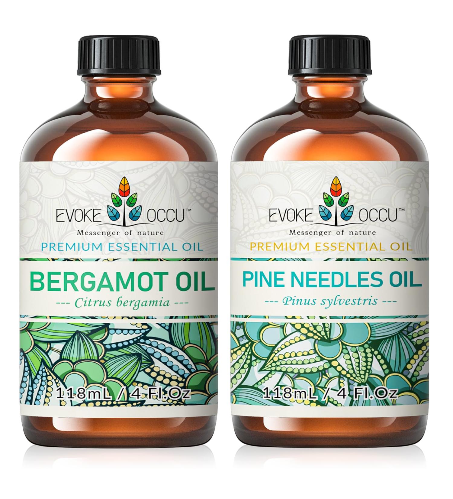 EVOKE OCCU Bergamot Essential Oil and Pine Needle Essential Oil - 4 Fl Oz - Buy Online on GoSupps.com