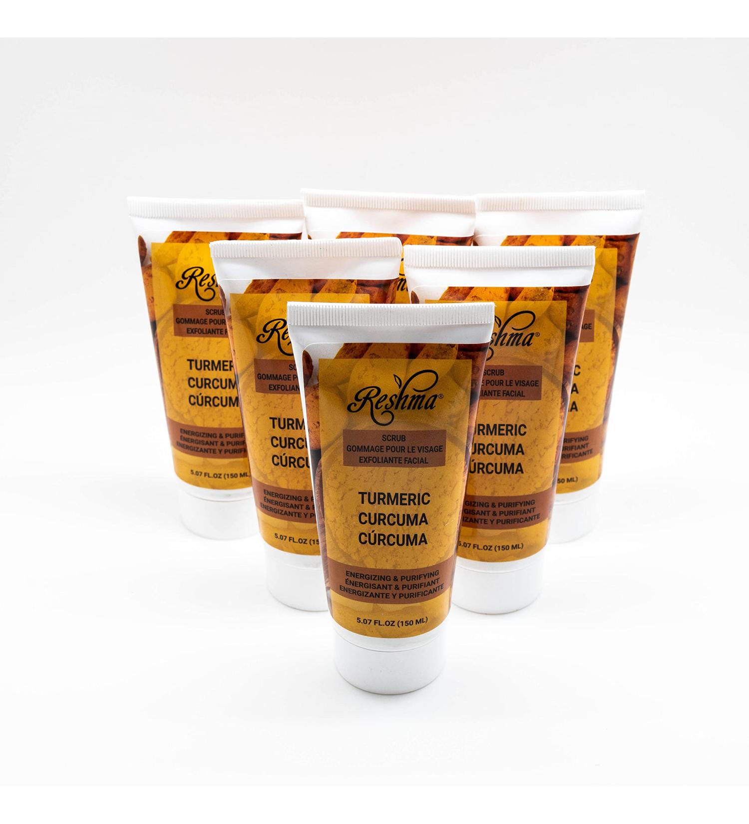 Reshma Beauty Turmeric Scrub | Dual Action Cleanser Face & Body Scrub | Gentle for All Skin Types and Dull Skin| Hydrating and Exfoliating | Enhances Natural Glow |Cruelty Free (Pack of 6) - Buy Online on GoSupps.com