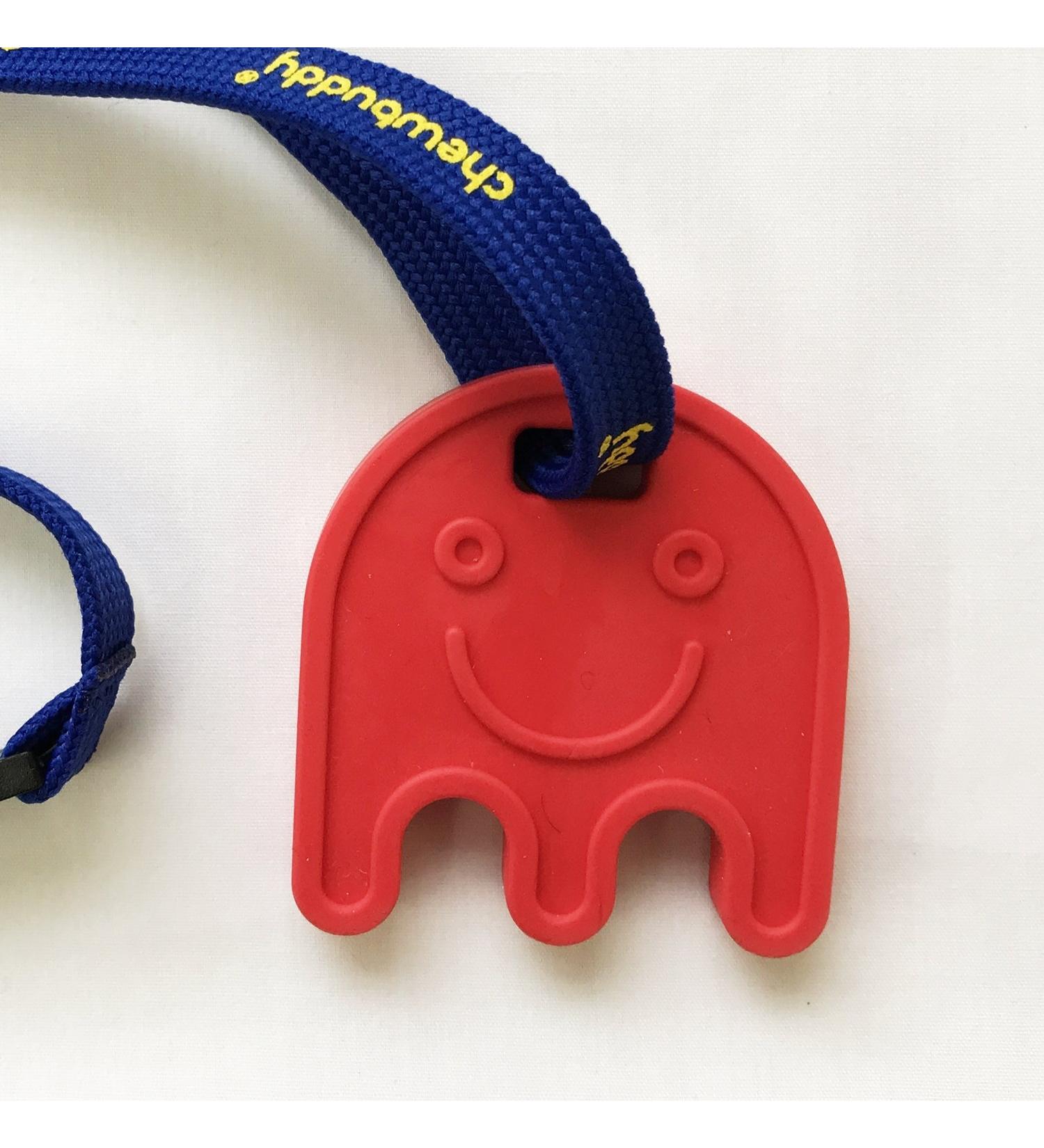 Chewbuddy Sensory Ghost & Lanyard - Fidget Chew Toy for Kids & Adults with Autism, ADHD, Anxiety - Red - Buy Online on GoSupps.com