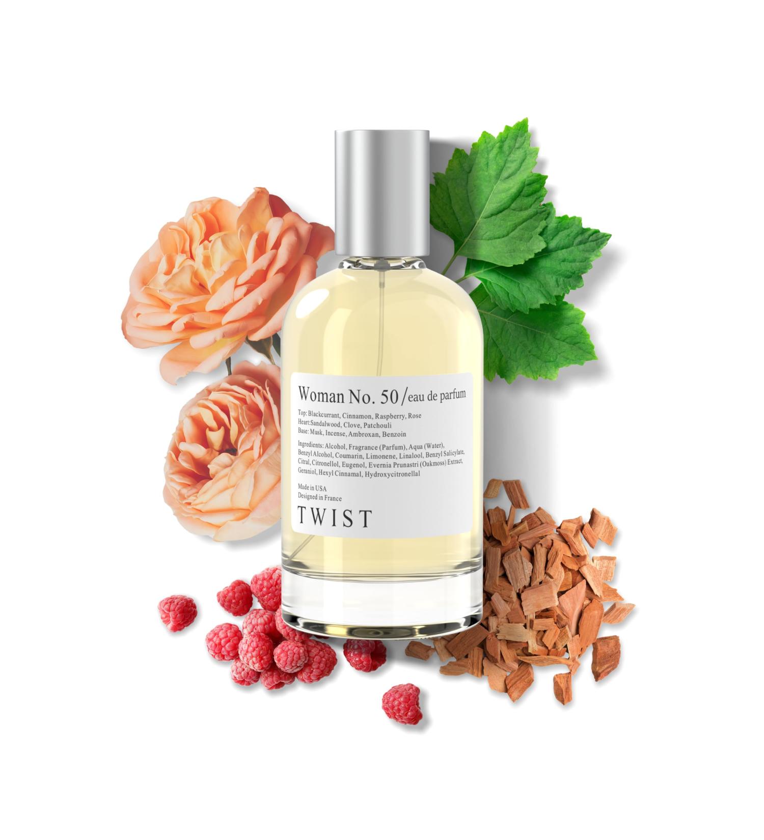 Twist Woman No. 50 - Eau De Parfum Inspired by Portrait of A Lady Long Lasting Perfume For Women Paraben Free Vegan Clean Ingredients Fragrance - Spray 100 ml | 3.4 fl. oz. Woman No. 50 - Inspired by Portrait of A Lady 3.4 Fl Oz (Pack of 1) - Buy Online on GoSupps.com