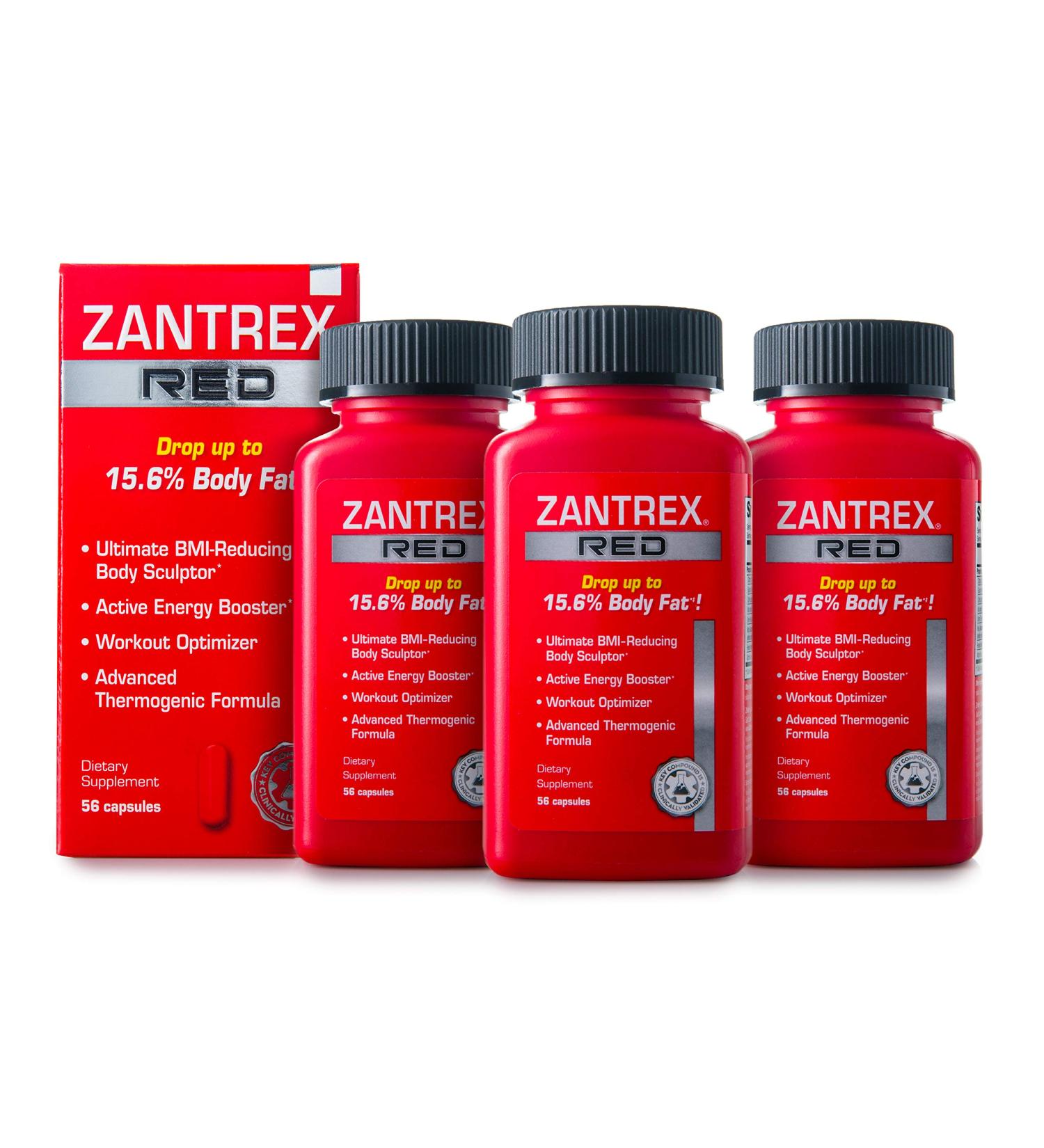 Zantrex Red 56 Count - Fat Burning Weight Loss Pills for Women - Metabolism Booster - 3 Pack - Buy Online on GoSupps.com