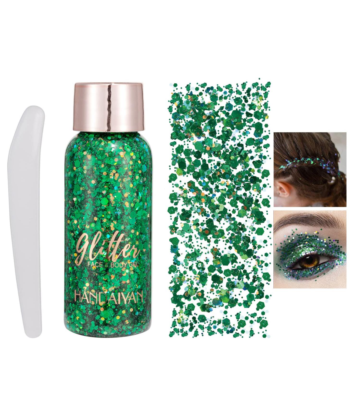 Buy Body Glitter Gel | Chunky Sparkling Face & Hair Makeup | Festival & Mermaid Sequin Glitter - Fast International Shipping - Buy Online on GoSupps.com