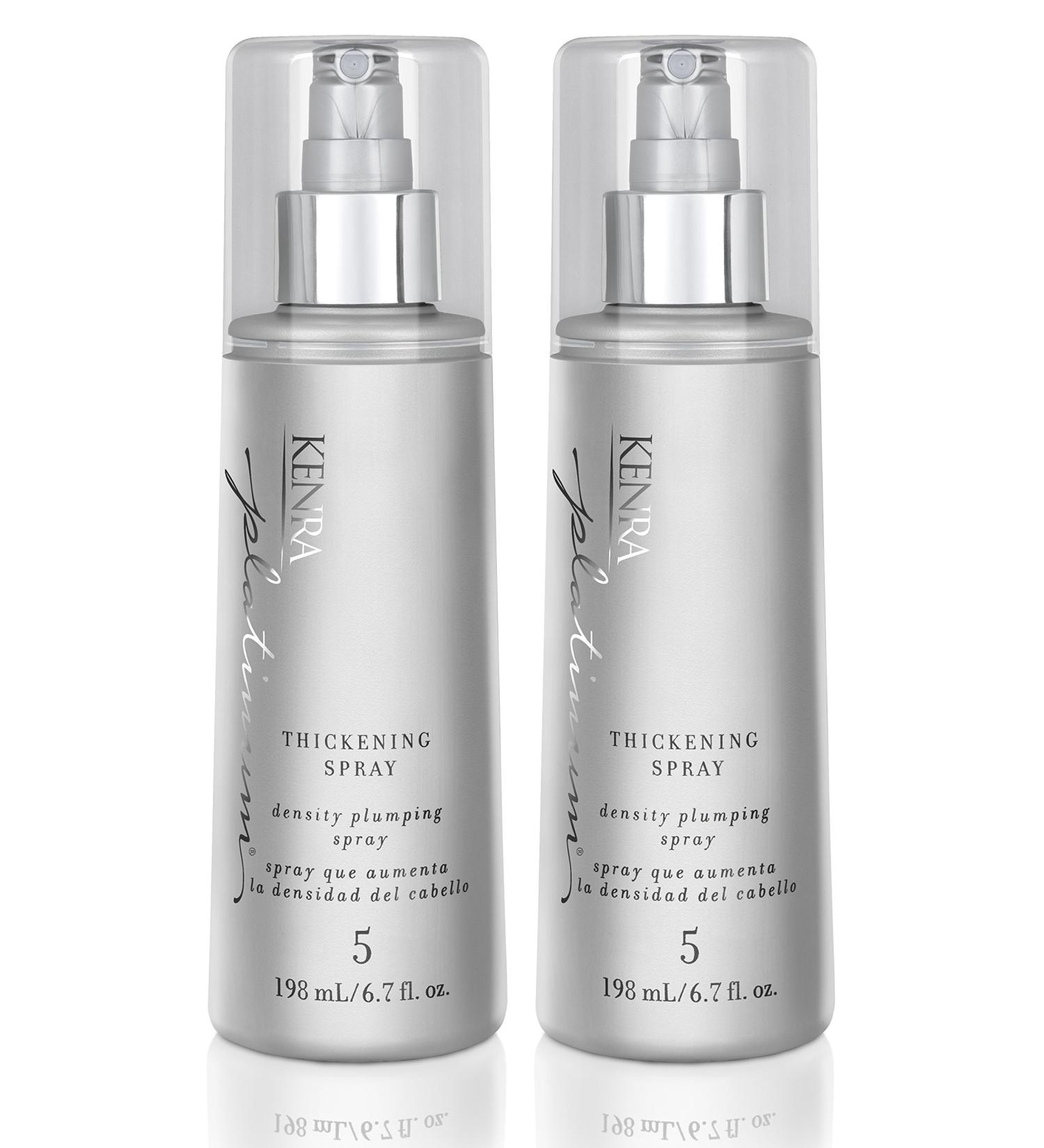 Kenra Platinum Thickening Spray 5 | Volumizing Styler | Density Plumping Spray | Increases Hair Thickness Up To 96% | Humidity Protection & Frizz Taming | All Hair Types 6.7 Fl Oz (Pack of 2) - Buy Online on GoSupps.com