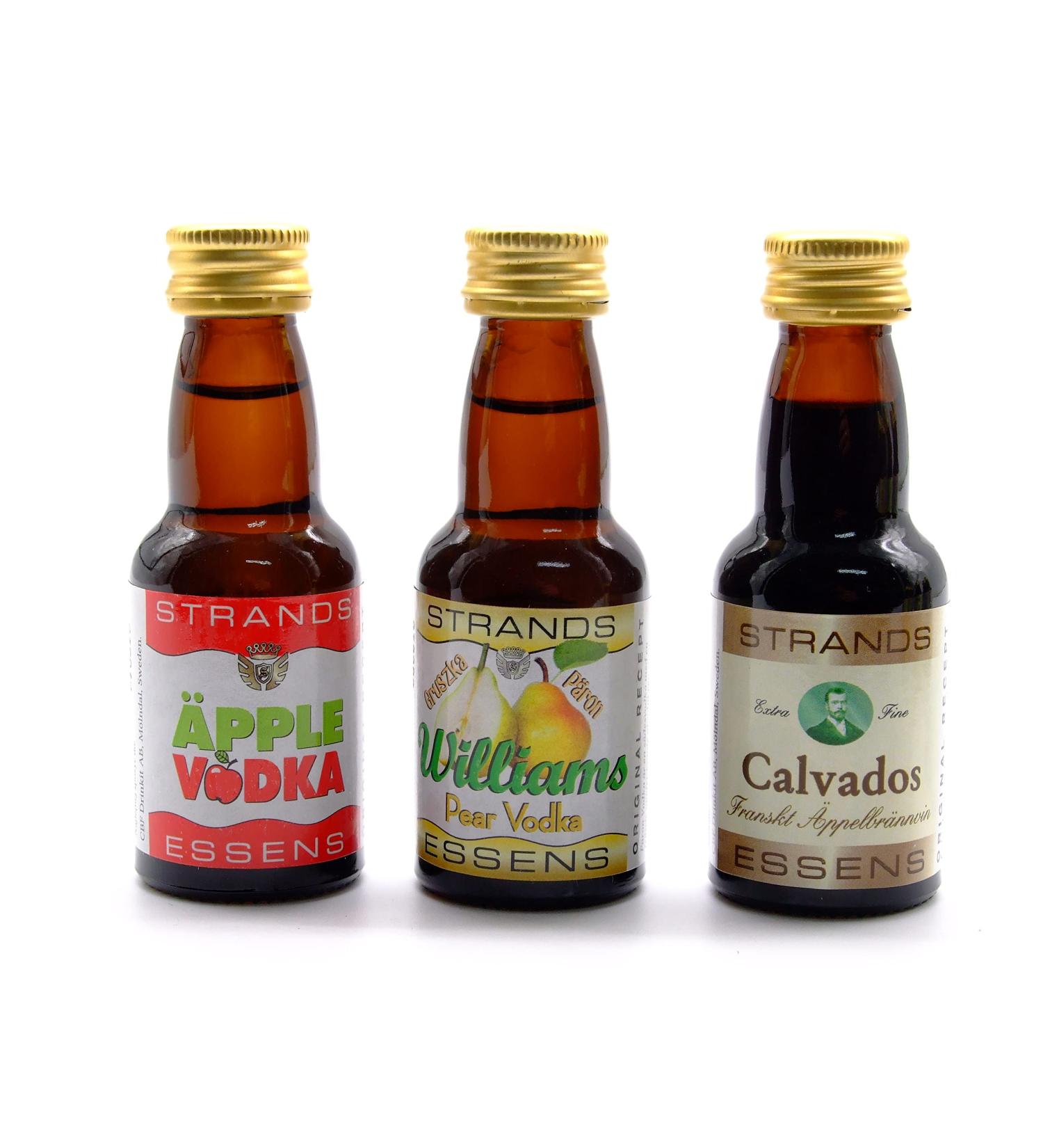 Williams Pear + Apple + Calvados 3x25 ml - Alcohol Free | Vodka Essence | Cake Flavor