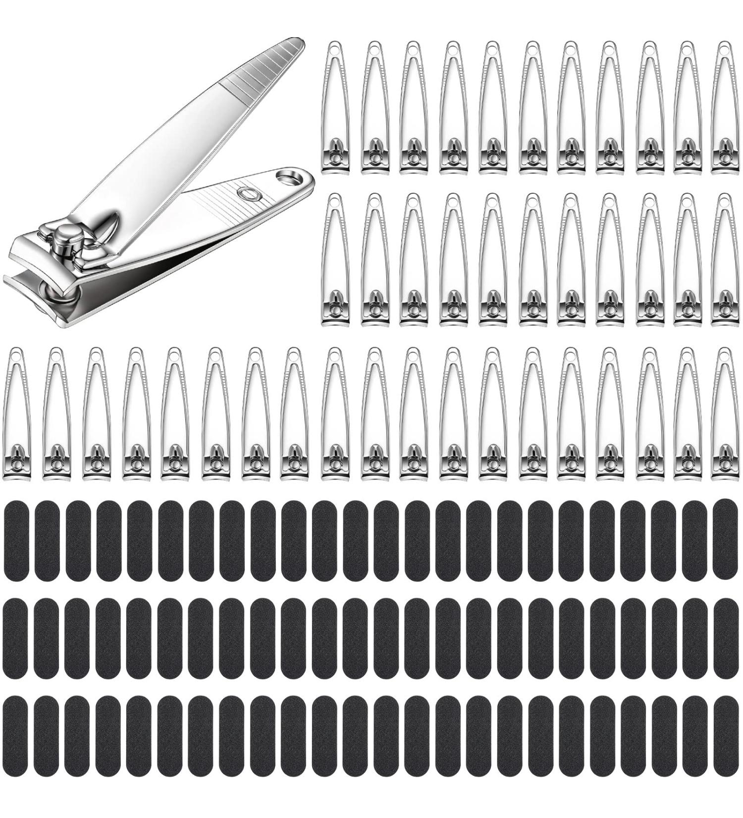 120 Pcs Stainless Steel Nail Clippers & File Set - Manicure/Pedicure Kit for Beauty Salon - Buy Online on GoSupps.com