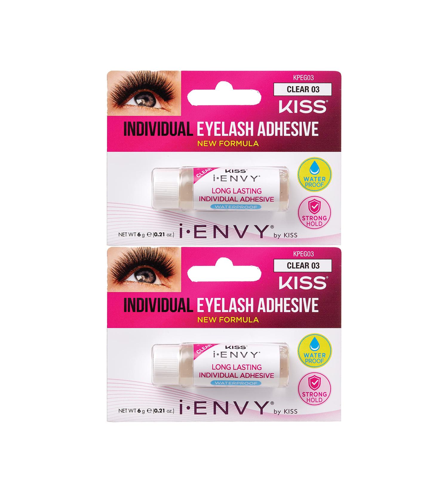iENVY Waterproof Strong Hold Individual Cluster Lash Glue 2 Pack - Long-Lasting & Clear Adhesive 0.21oz - Buy Online on GoSupps.com