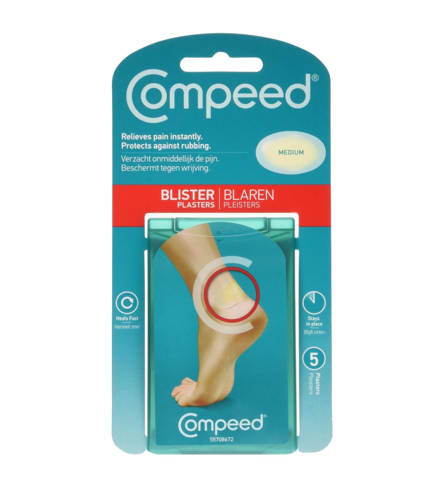 Compeed Blister Medium 5 Plasters M (Pack of 5) Protective Modern - Buy Online on GoSupps.com