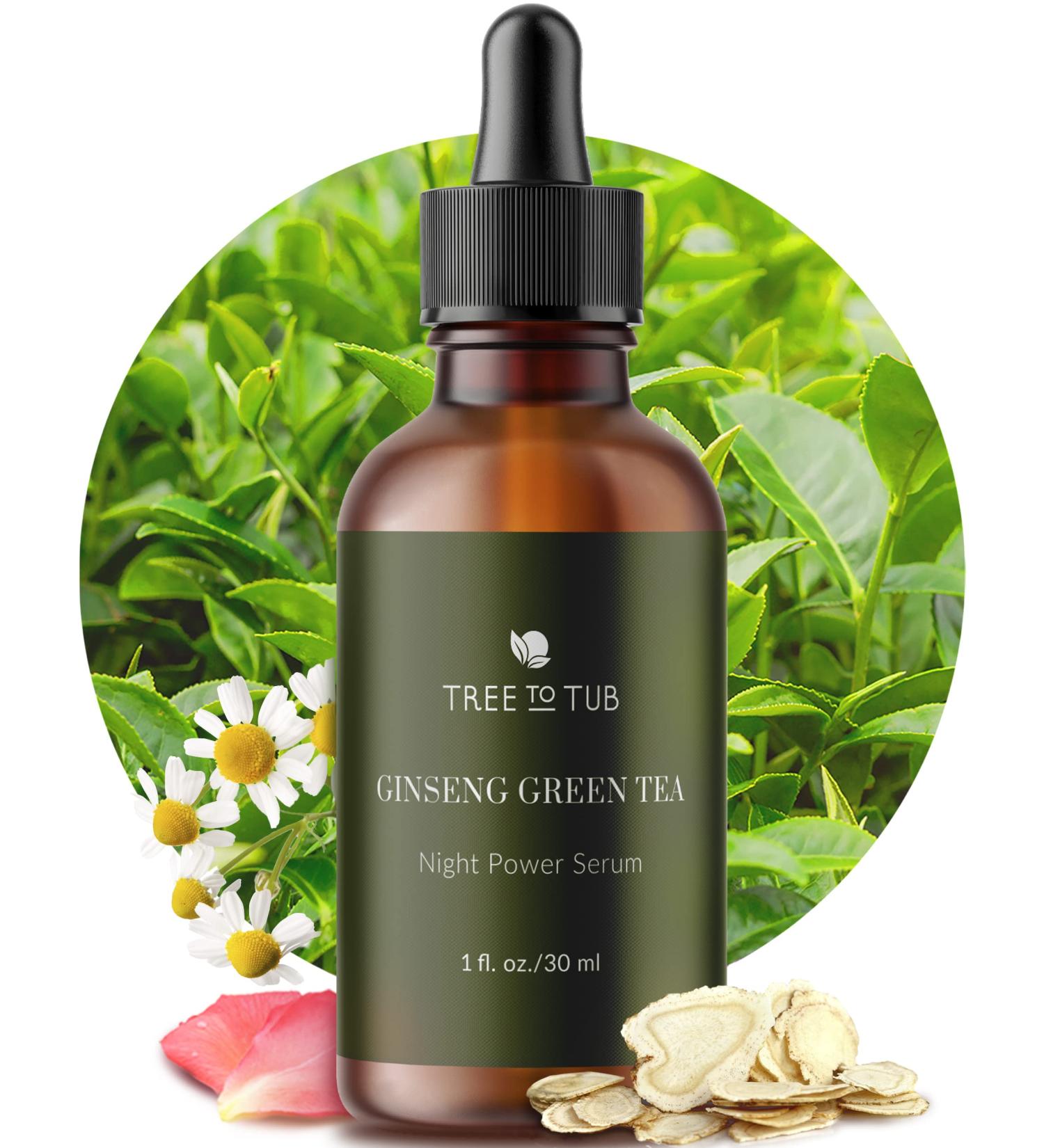 Tree To Tub Anti Aging Retinol Vitamin C Hyaluronic Acid Serum 1.01 Fl Oz - Hydrating Night Serum for Face, Women & Men - Dry, Sensitive Skin Formula with Vitamin E & Glycolic Acid - Buy Online on GoSupps.com