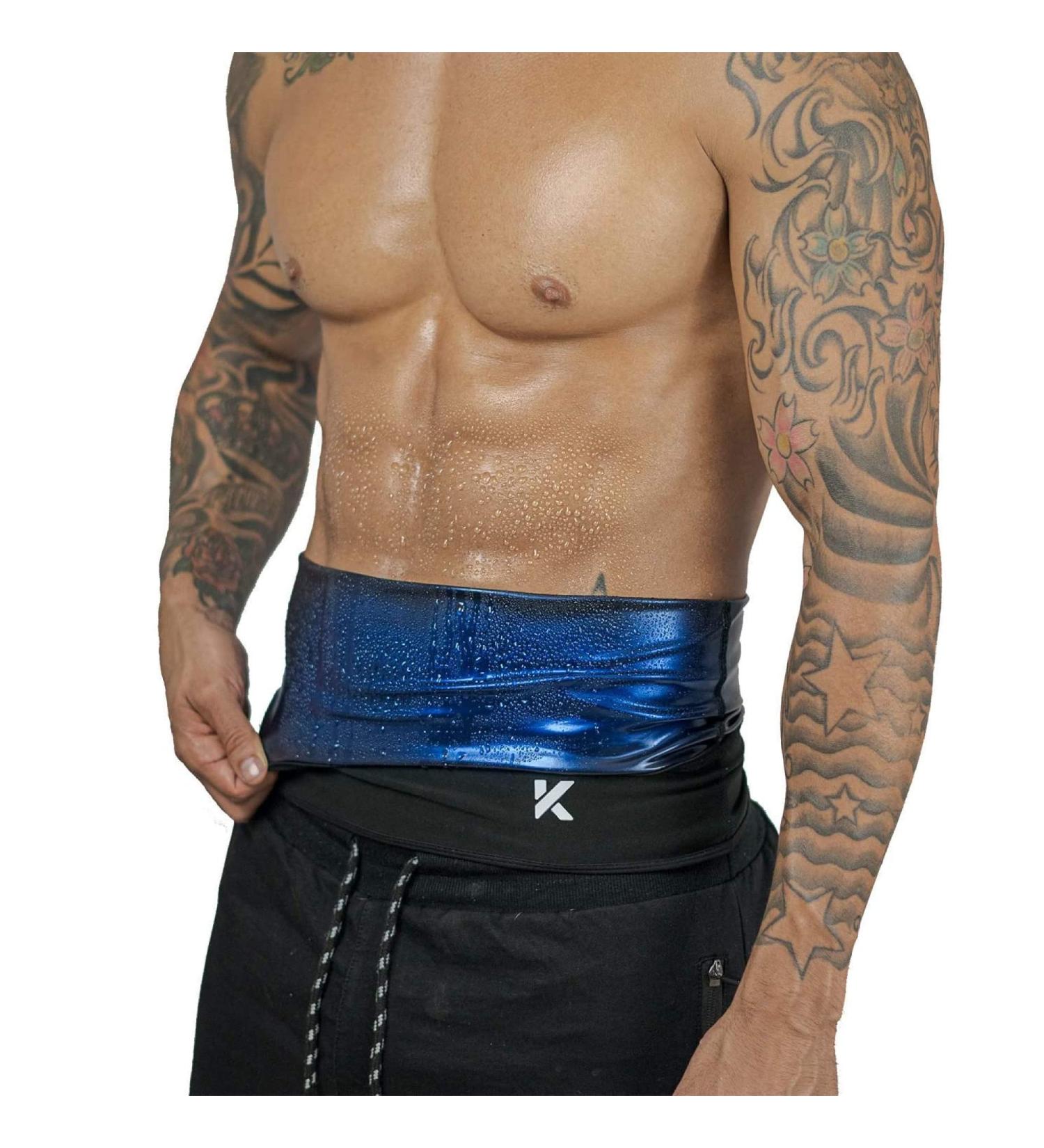 Kewlioo Men's Heat Trapping Waist Toner - Sweat Body Shaper Vest | Sauna Suits for Men | Shapewear Compression Top Shirt - Buy Online on GoSupps.com