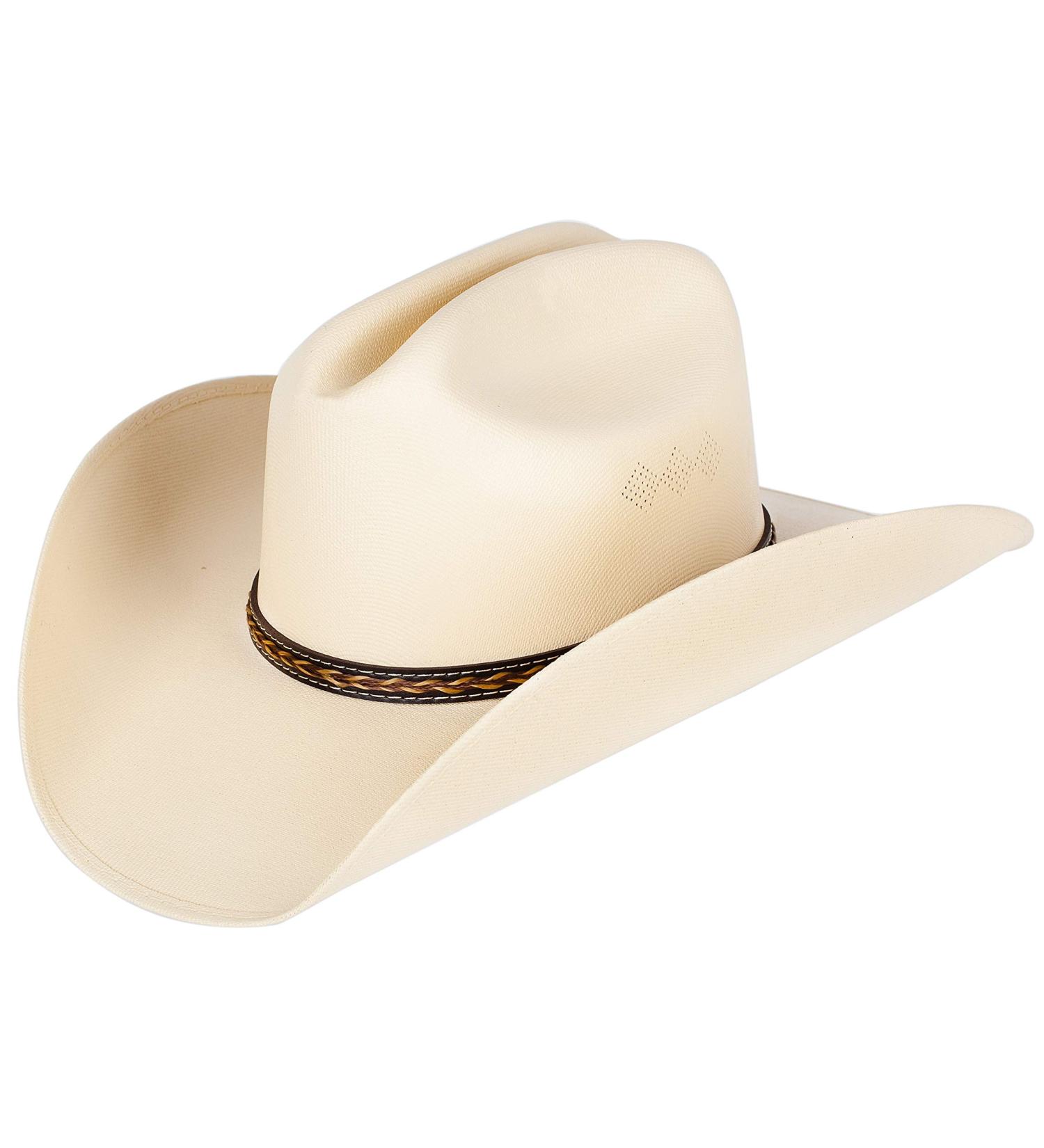 Western Style Pinch Front Straw Cowboy Hat - Canvas Sand (Large-X-Large) - Buy Online on GoSupps.com