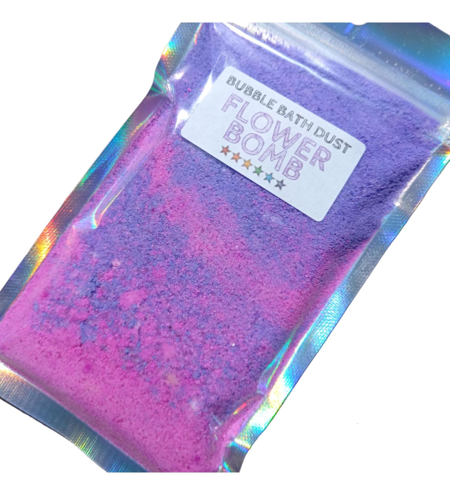 Handmade Bubble Bath Dust - Various Scents (Bath Bomb Dust with Lasting Bubbles) Contains Epsom Salts (Flower Bomb*) - Buy Online on GoSupps.com