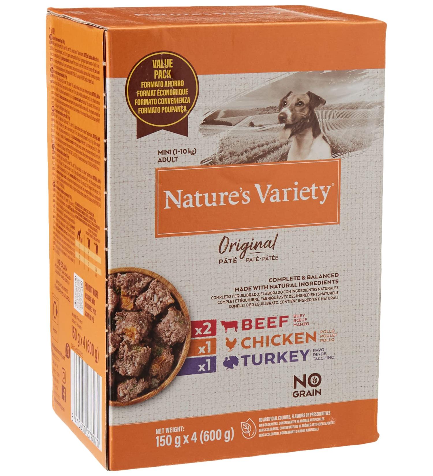 NATURE'S VARIETY Canine Adult Pate Mini MULTIPAK 4 x 150 g NDR - Buy Online on GoSupps.com