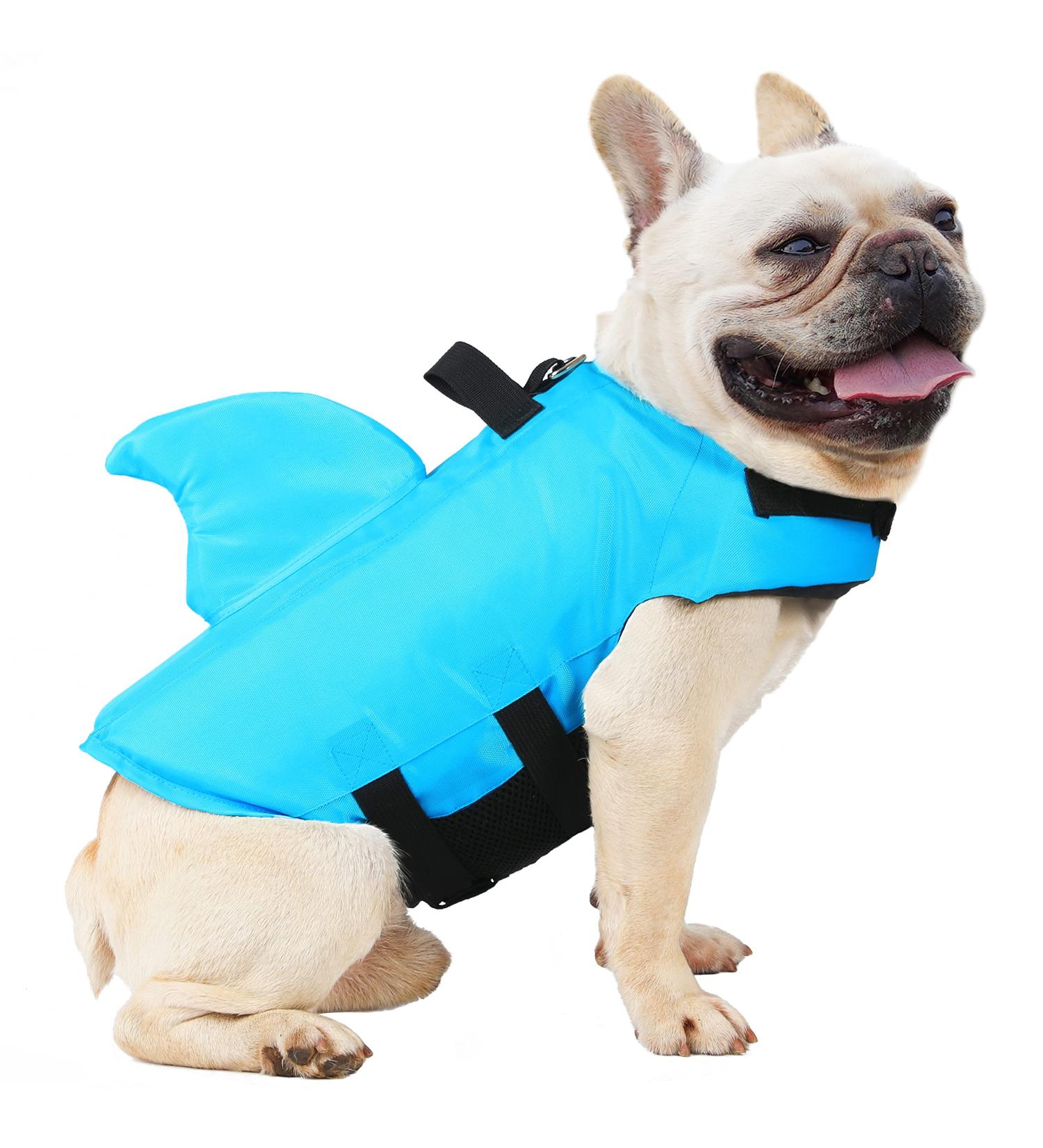Fonlam Dog Life Jacket - Blue Vest for Small & Medium Dogs Safe Swimming Pool & Lifeguarding Vest - Buy Online on GoSupps.com
