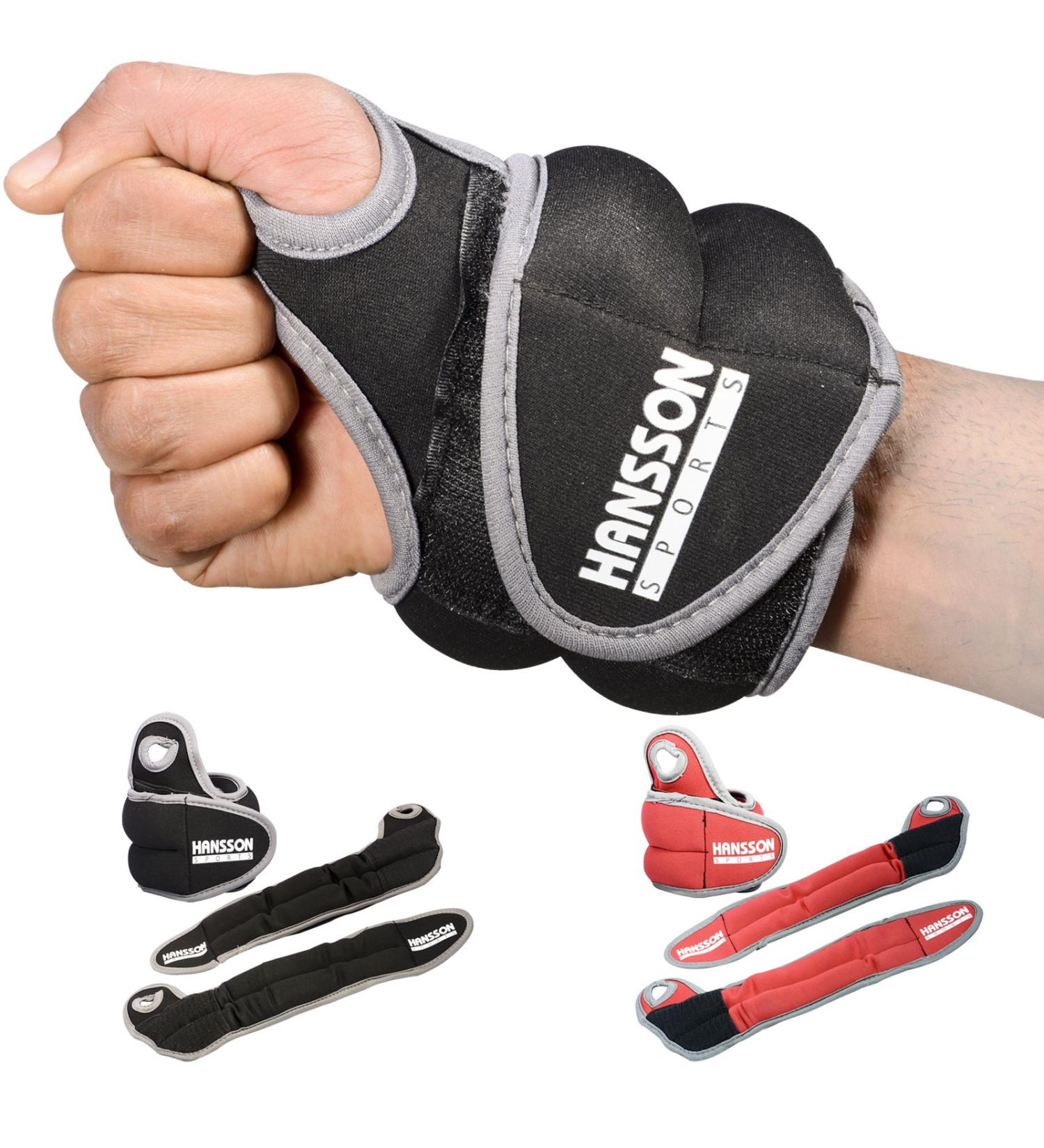 Hansson Sports Weight Cuffs - Black 2x1.5kg Running Weights for Wrists | International Shipping - Buy Online on GoSupps.com