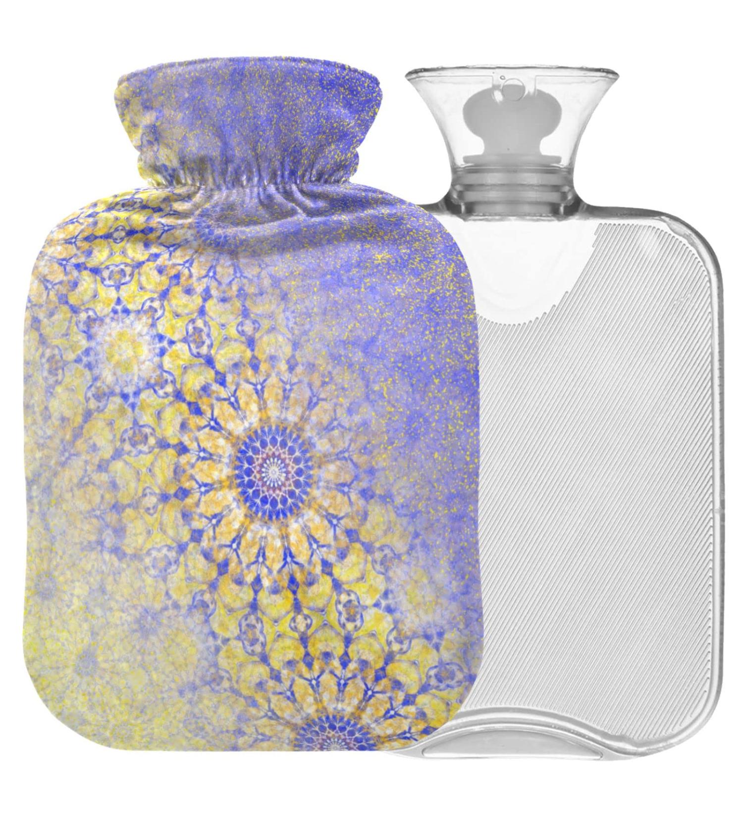 Buy Naanle Mandala Flower Hot Water Bottle - 2L for Pain Relief & Therapy | Transparent Cover - Hand & Foot Warmer - International Shipping - Buy Online on GoSupps.com