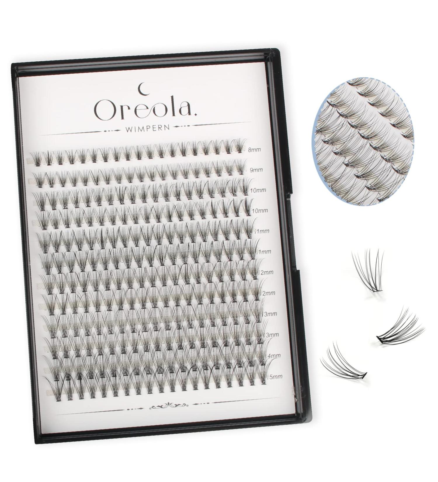 Oreola 20D Individual False Eyelash Extensions - 0.07D 8-15mm Mixed Length Reusable DIY Cluster Lashes - Buy Online on GoSupps.com