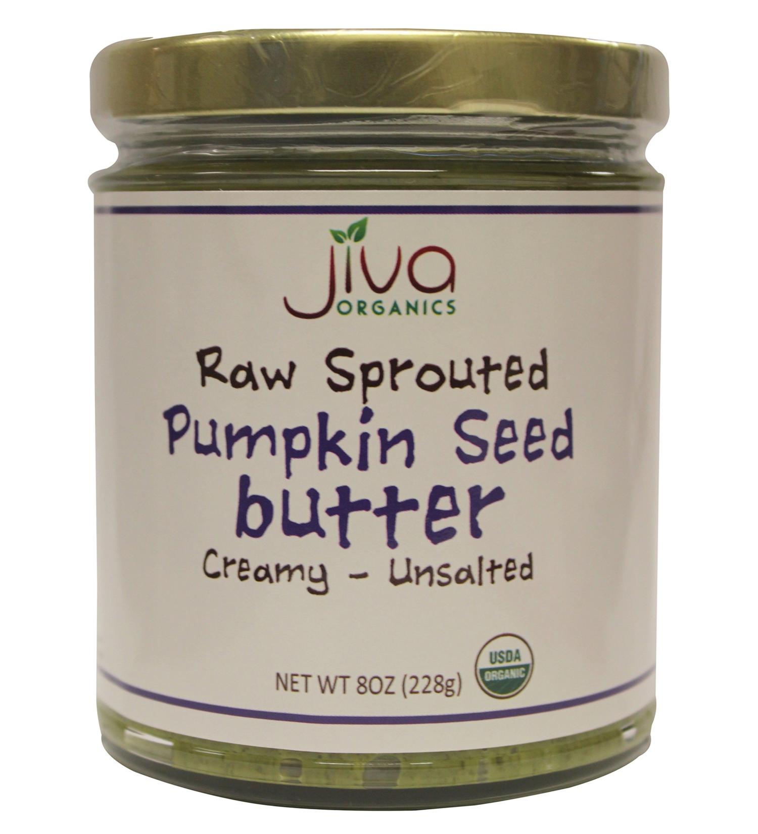 Jiva Organics Raw Sprouted Pumpkin Seed Butter - 8oz (Pack of 3) - Buy Online on GoSupps.com