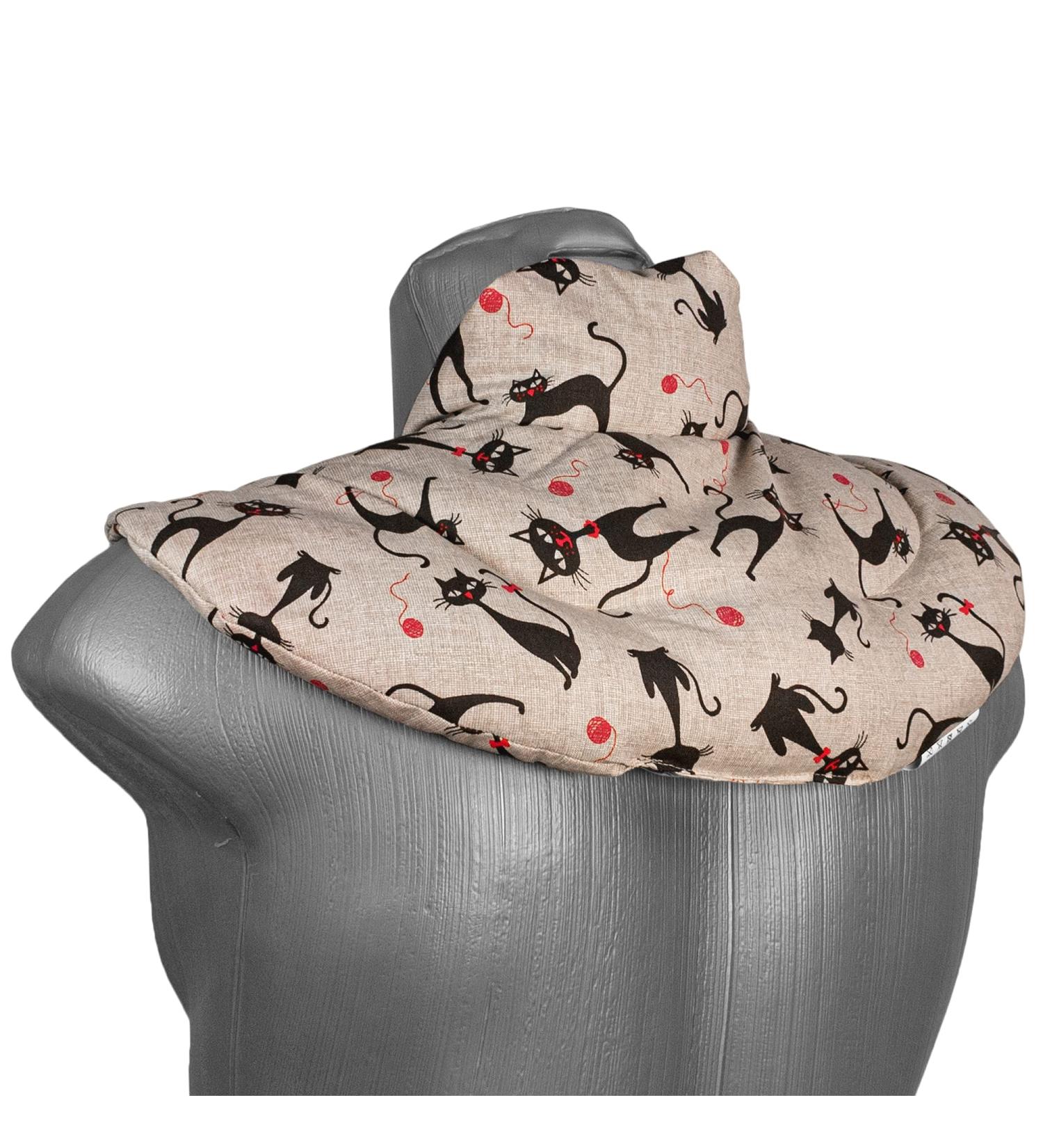Neck Pillow with Stand-Up Collar - Cat-Mimi Grape Seed Heat Pad & Neck Warmer - International Shipping - Buy Online on GoSupps.com
