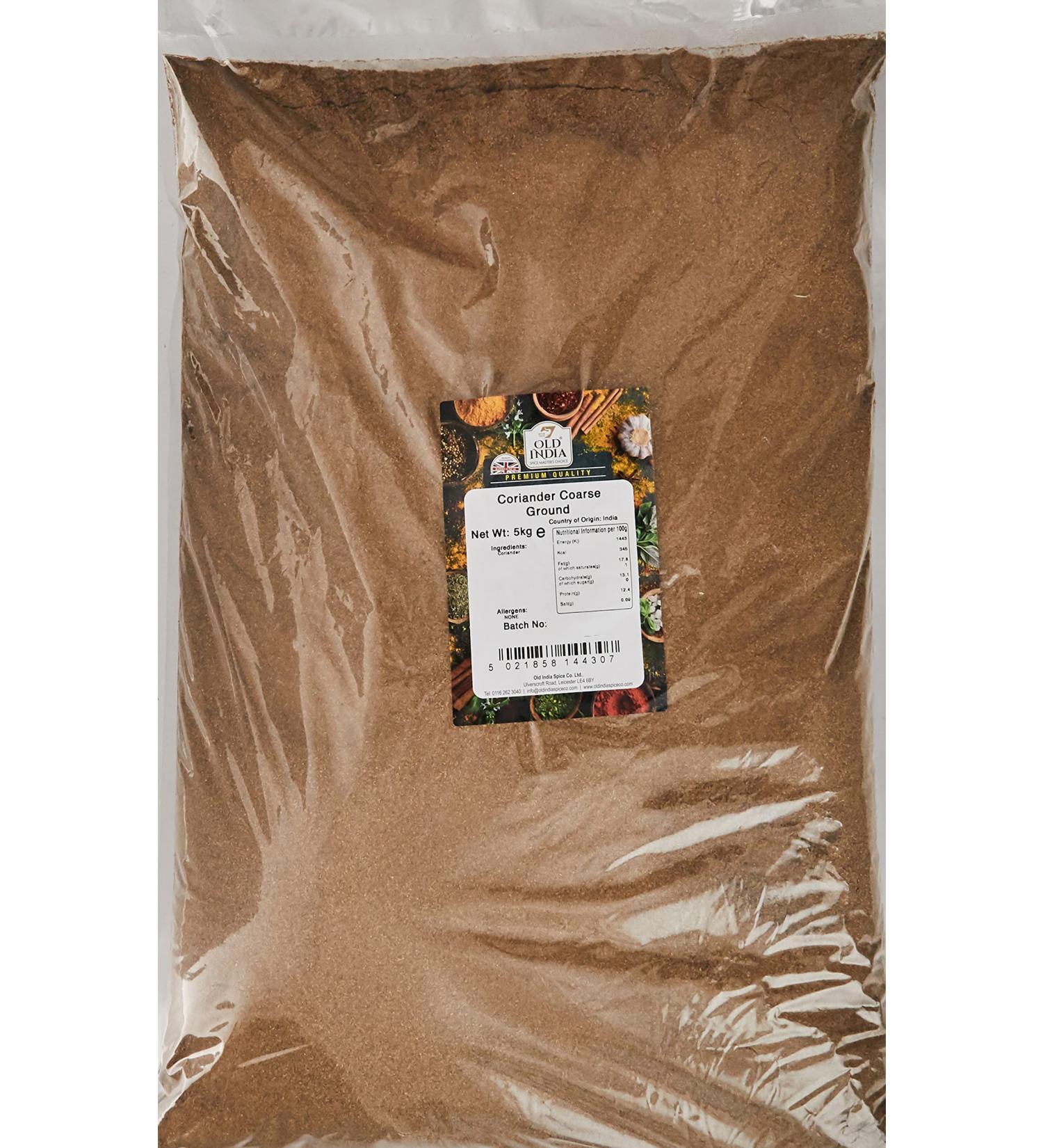 Old India Coriander Coarse Ground 5kg - Premium Quality Spice for Savory Dishes - Buy Online on GoSupps.com
