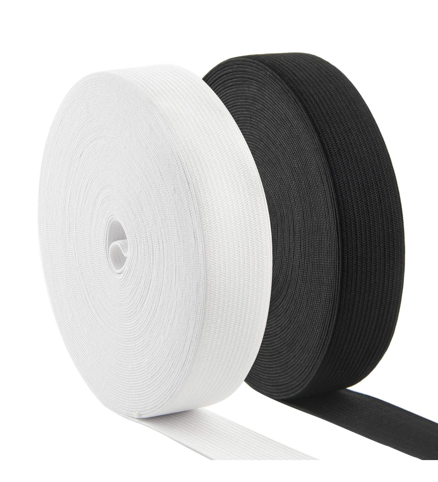Coopay 22 Yards 1 Inch High Elastic Spool Knit Elastic Bands - 2 Rolls - Sewing Elastic for Heavy Stretch - Black and White - 11 Yards per Roll - Buy Online on GoSupps.com