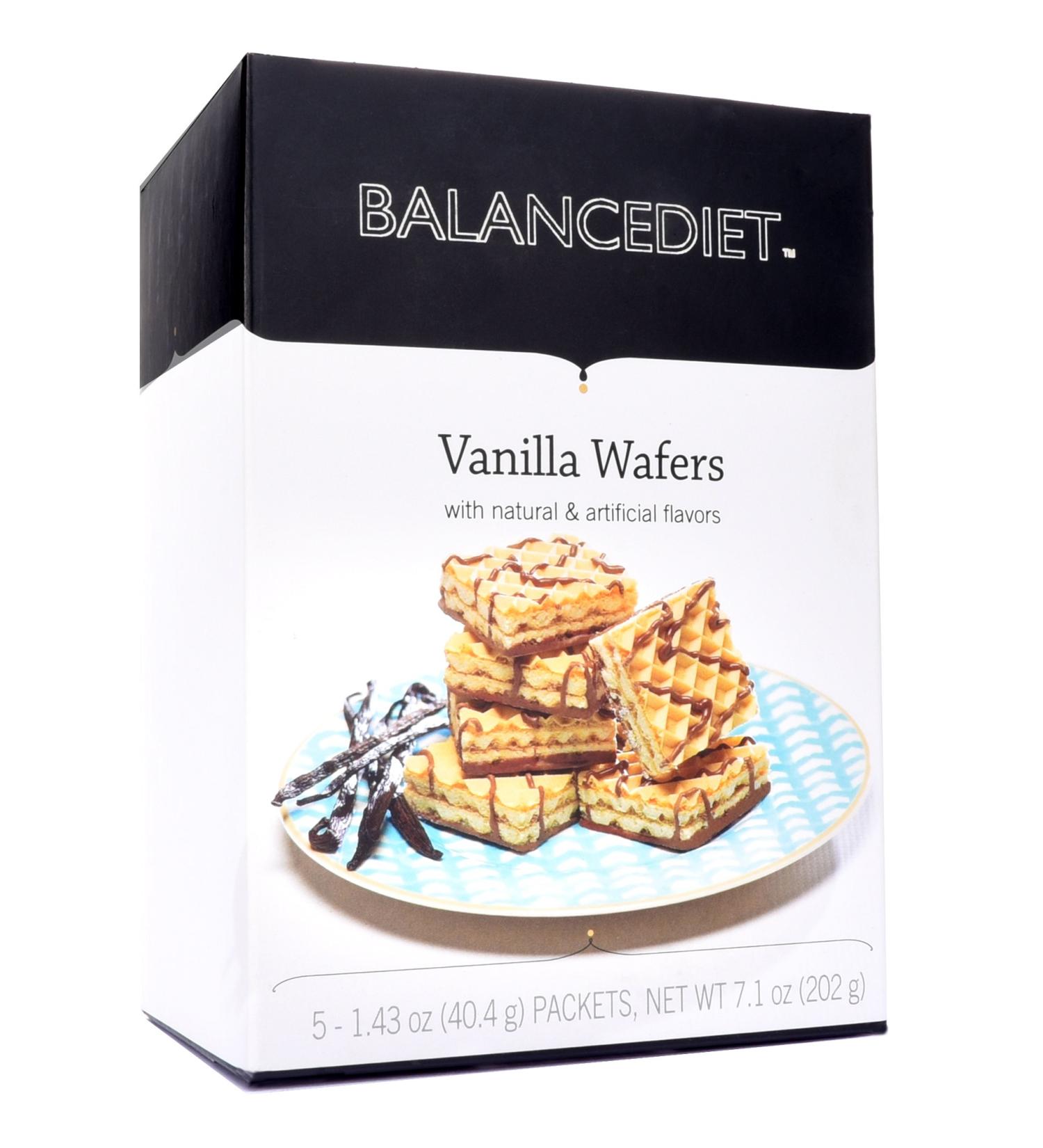 BalanceDiet High Protein Vanilla Wafers - Healthy Snack/Dessert - 5 Pack - Buy Online on GoSupps.com