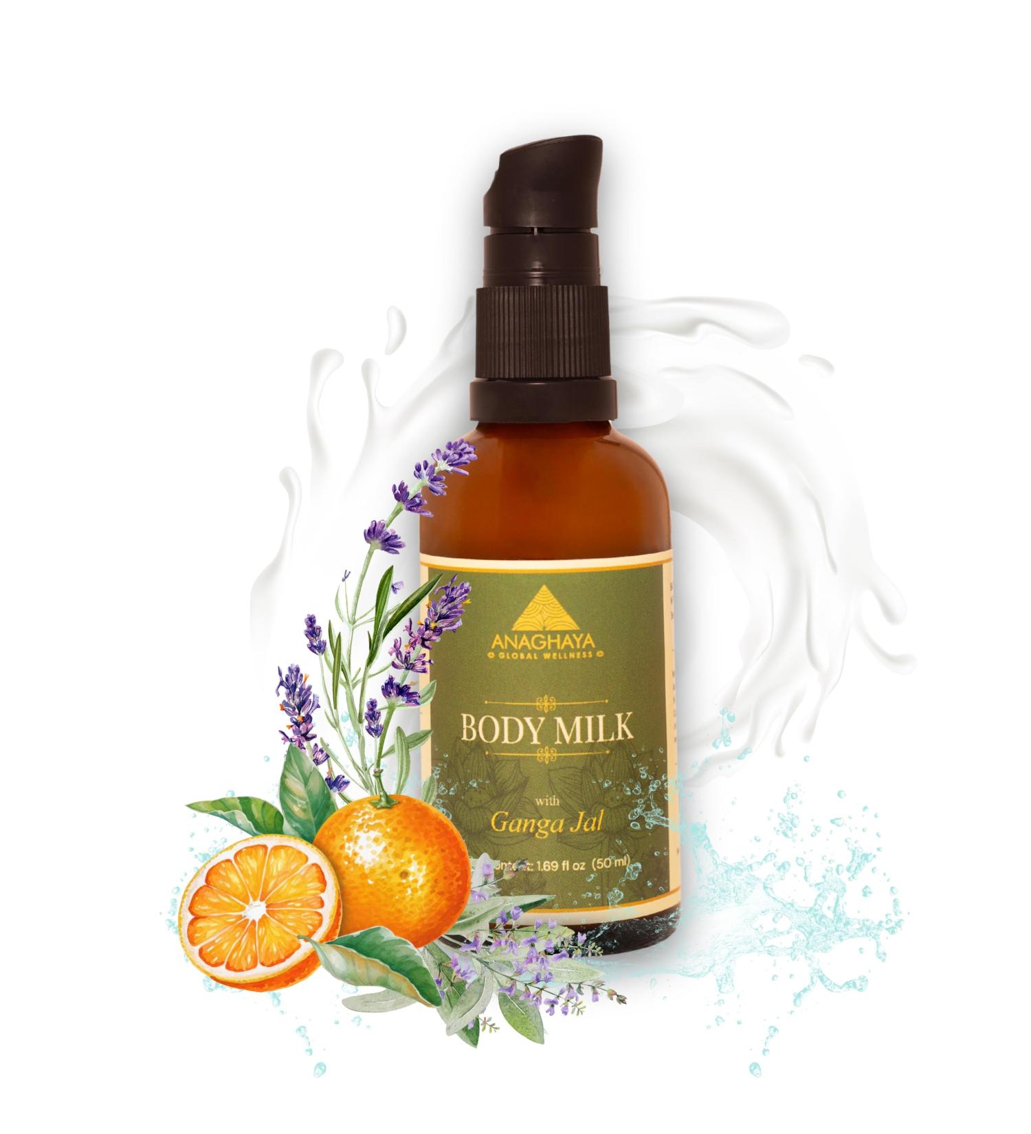 Body Hydrating Milk for Dry Skin - Daily Moisturizing Lotion with Ganges Water & A2 Clarified Butter, 1.69 fl oz | Softens Skin, Fast Absorbing, Lightweight, Non-Greasy, 100% Natural Ayurvedic Product 1.69 Fl Oz (Pack of 1) - Buy Online on GoSupps.com