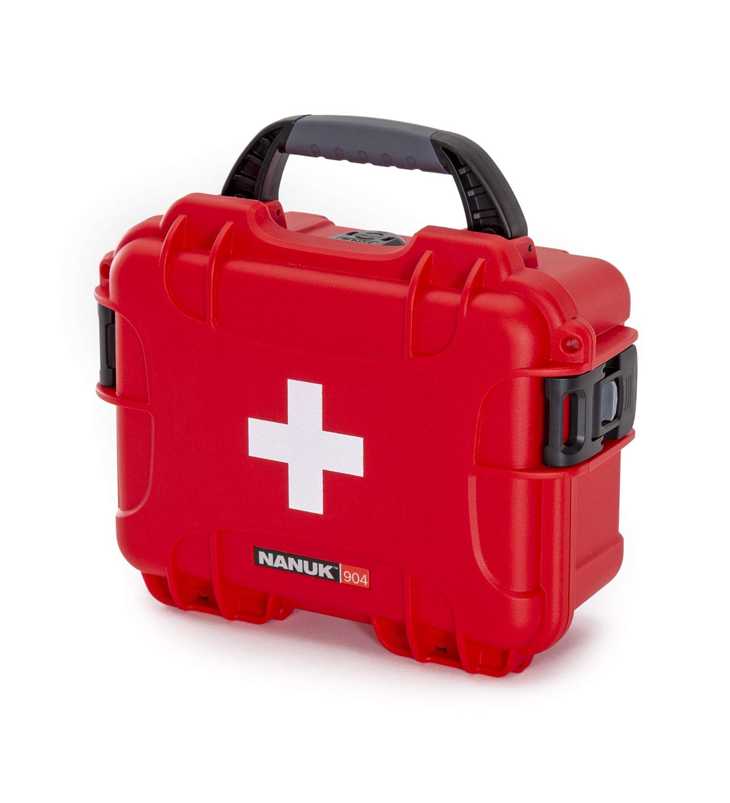 Nanuk 904 Waterproof First Aid Case - Red | Dust & Impact Resistant | Prepper & Survival Gear | Empty - Buy Online on GoSupps.com