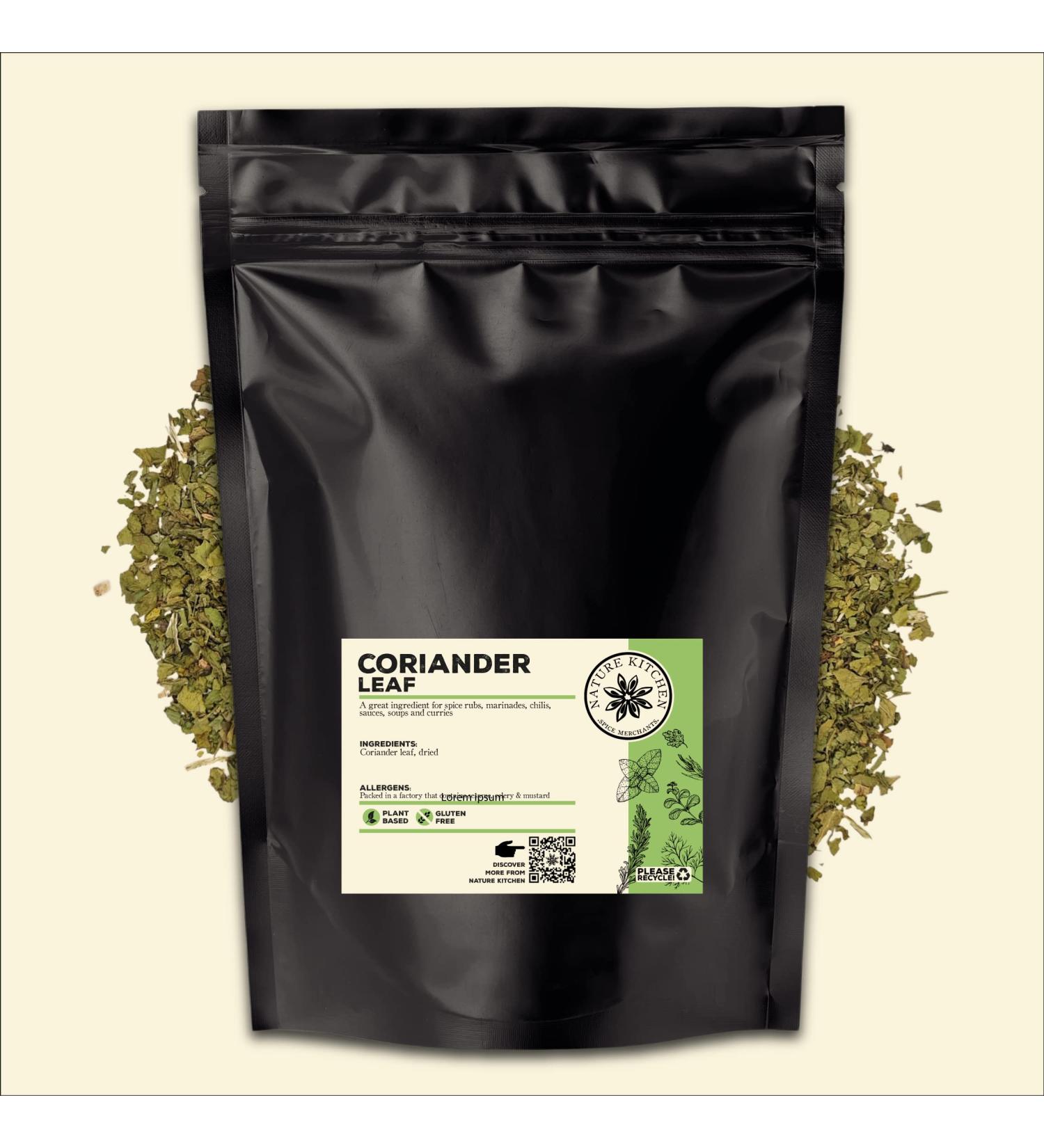 Nature Kitchen Coriander Leaf 150g | Gluten-Free & Vegan Spice Blend for Everyday Cooking | Marinades, Sauces, Frying, Baking, Grilling - Buy Online on GoSupps.com