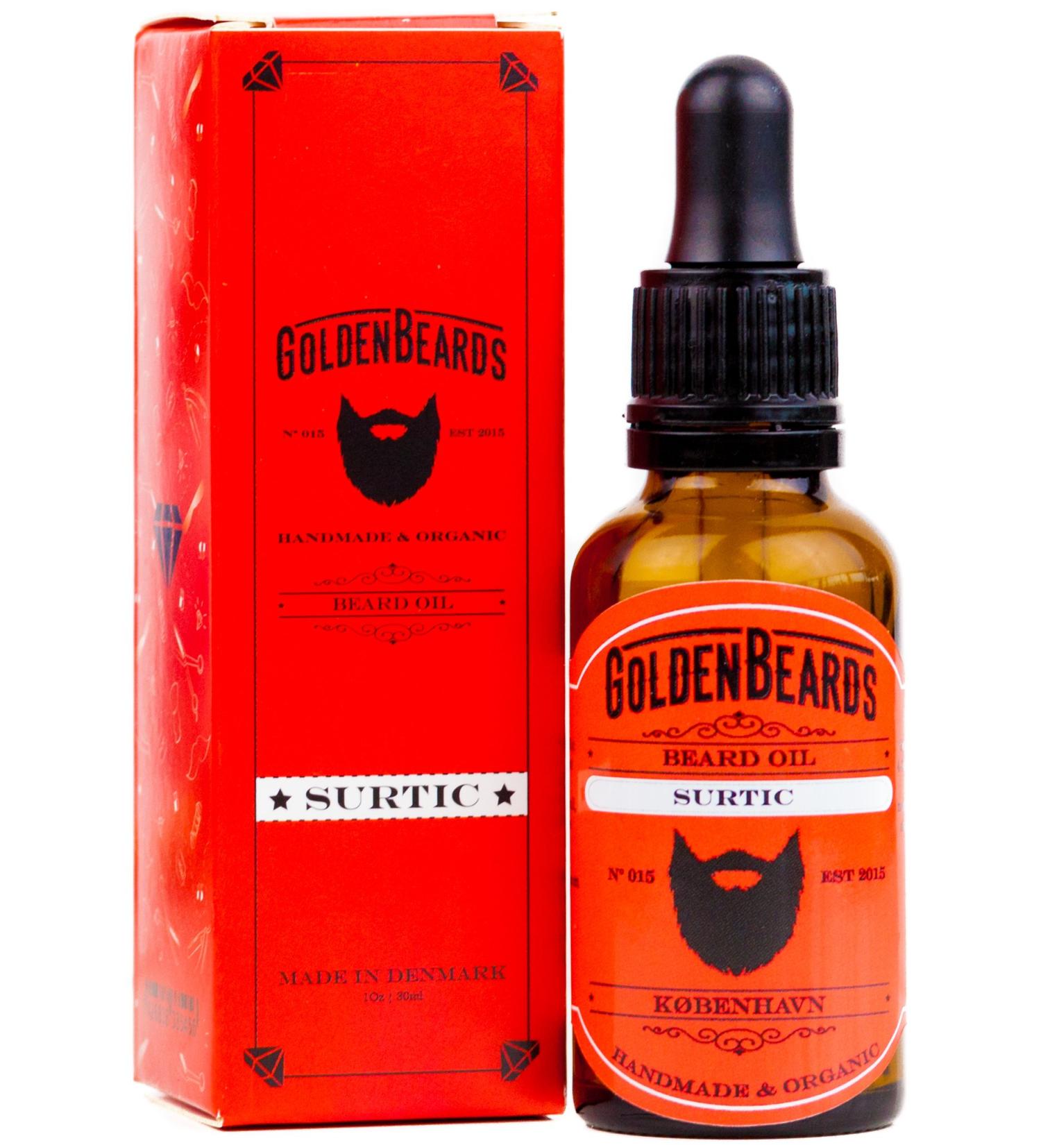 Premium Organic Beard Growth Oil - SURTIC 30ml - Best Beard Oil for Sensitive Skin - Organic Beard Oil for Men - Premium Beard Care - Buy Online on GoSupps.com