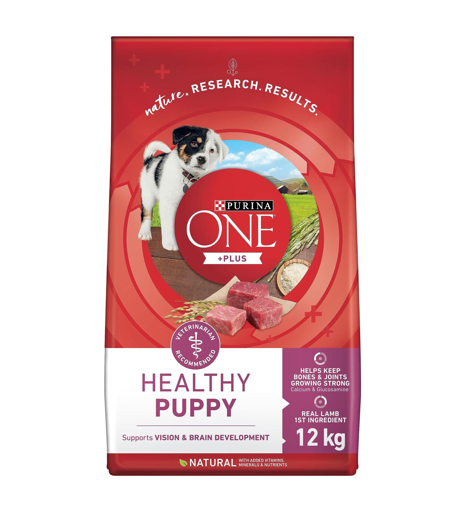 Purina ONE +Plus Dry Puppy Food with Lamb - 12 kg Bag 12 kg (Pack of 1) Dog Food - Buy Online on GoSupps.com