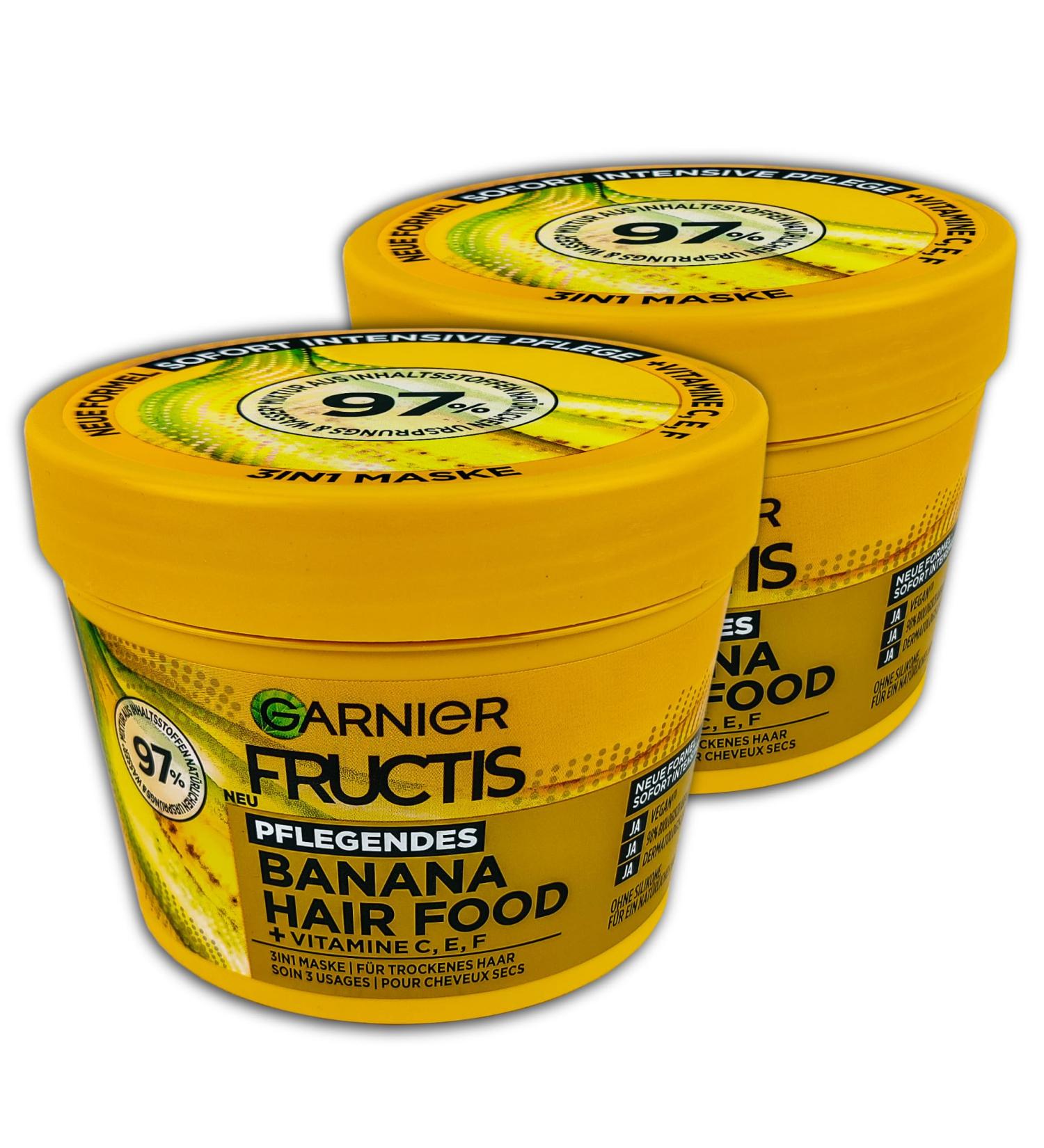 Garnier Garnier Fructis 3-in-1 Banana Hair Mask for Dry Hair (2 x 400ml)