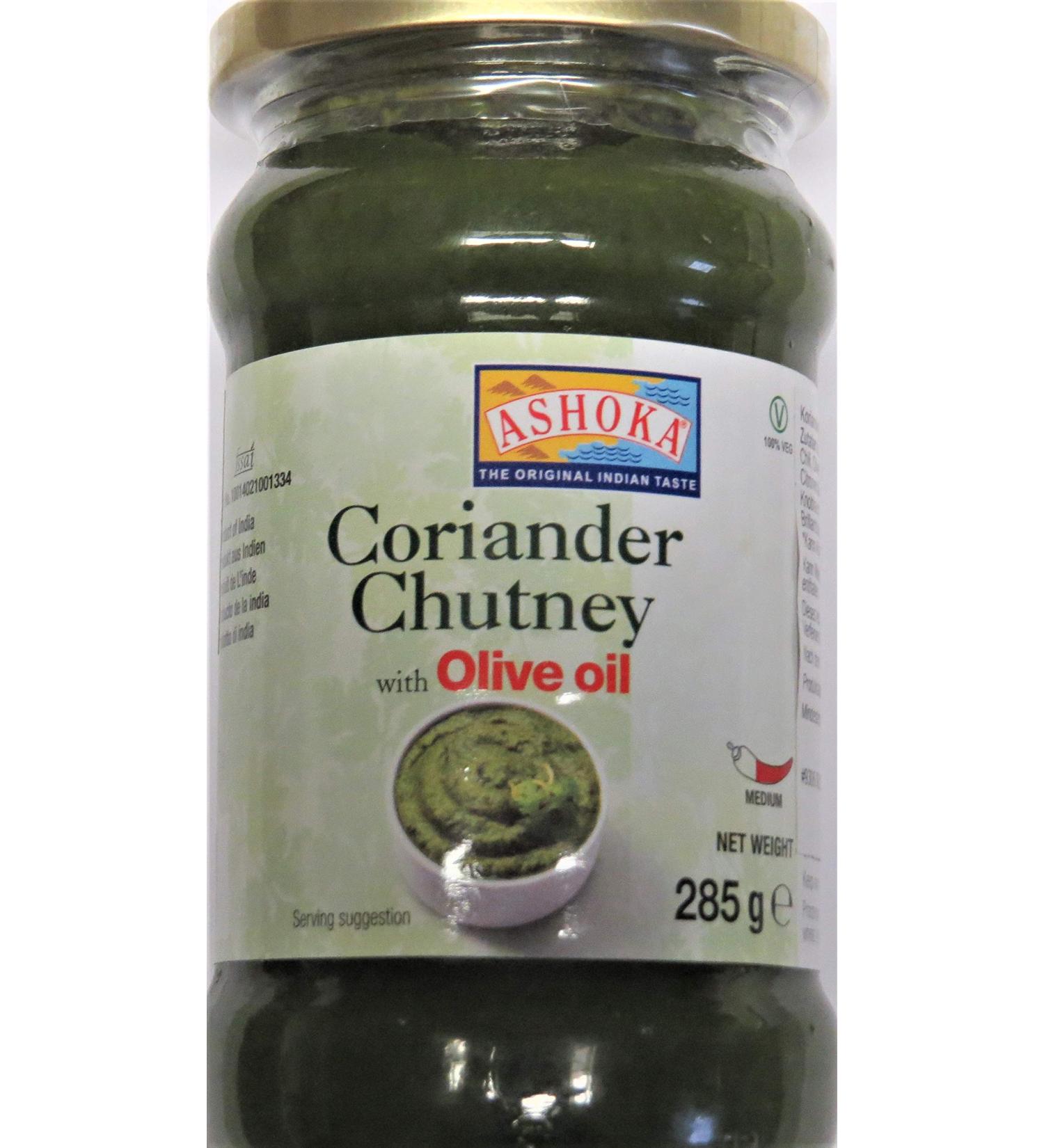 Coriander Chutney with Olive Oil 285g Ashoka-