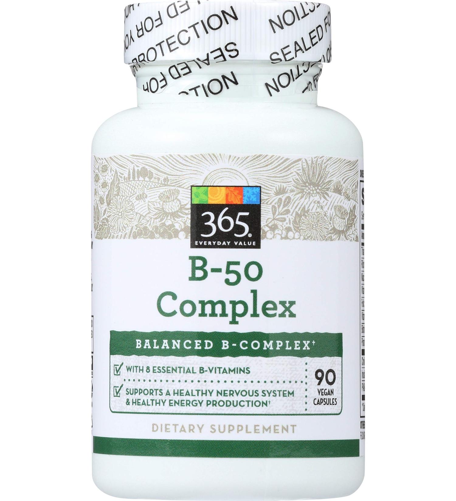 365 Everyday Value B50 Complex 90ct Unflavored - Pack of 1 - Buy Online on GoSupps.com