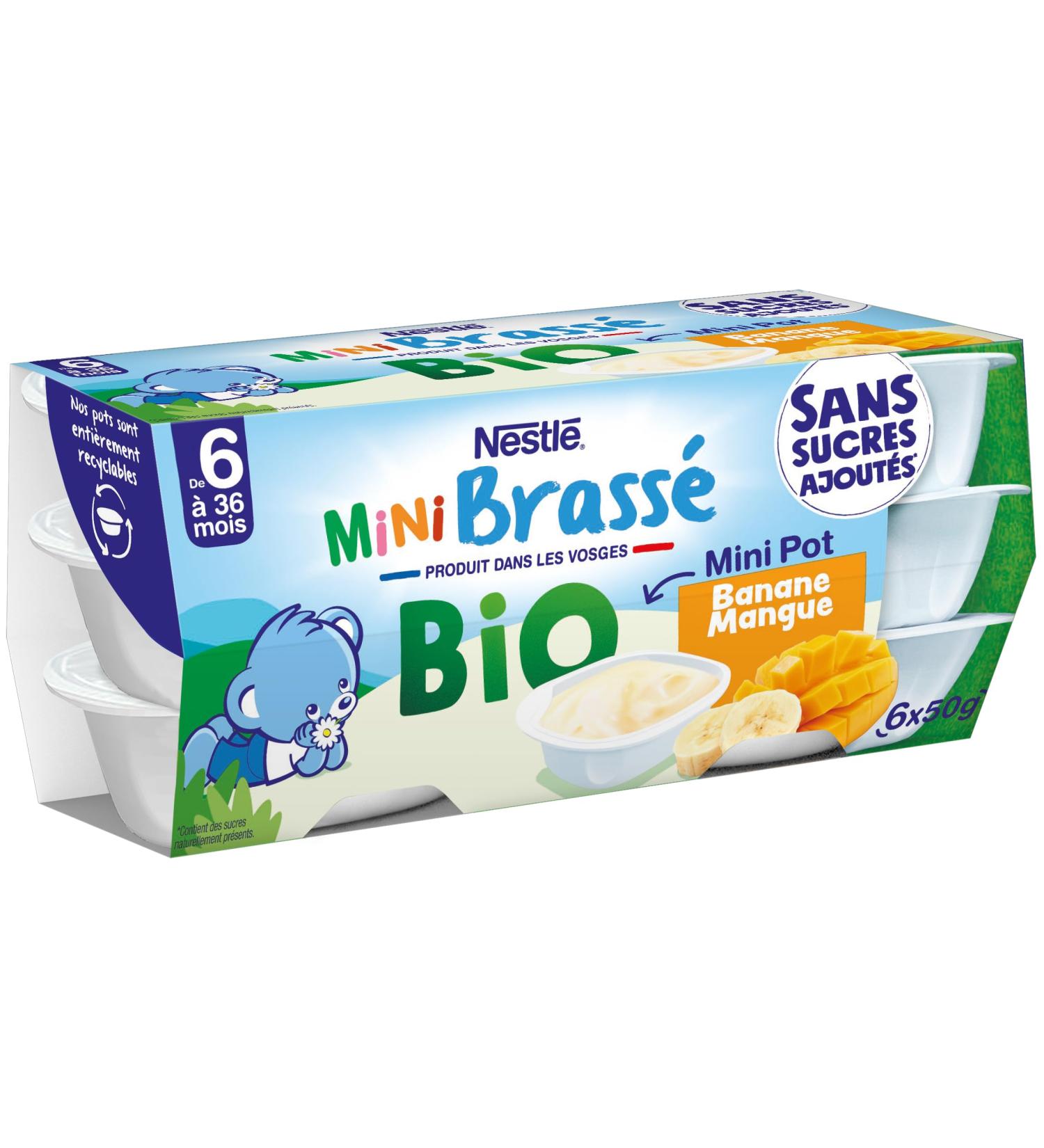 NESTL B B - P'TIT BRASS BIO MINI BANANE MANGUE DES 6 MOIS 6X50G Banane/ Mangue 6x50g - Buy Online on GoSupps.com