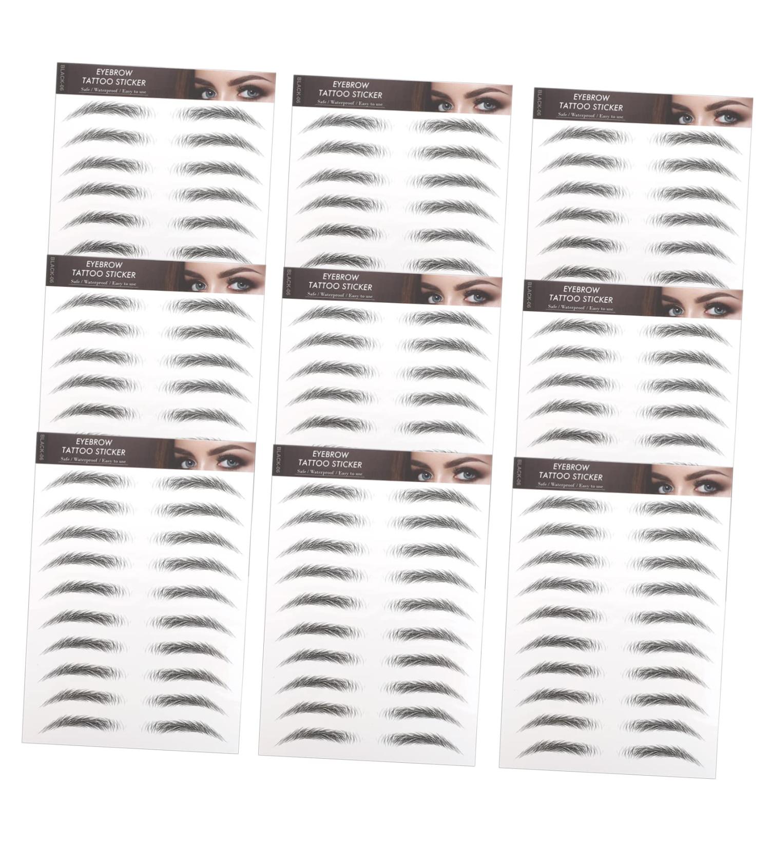 SOESFOUFU Black Eyebrows 10pcs Imitation Eco Eyebrow Sticker Stickers Makeup Stickers Black Stickers Grooming Stickers Brow - Buy Online on GoSupps.com